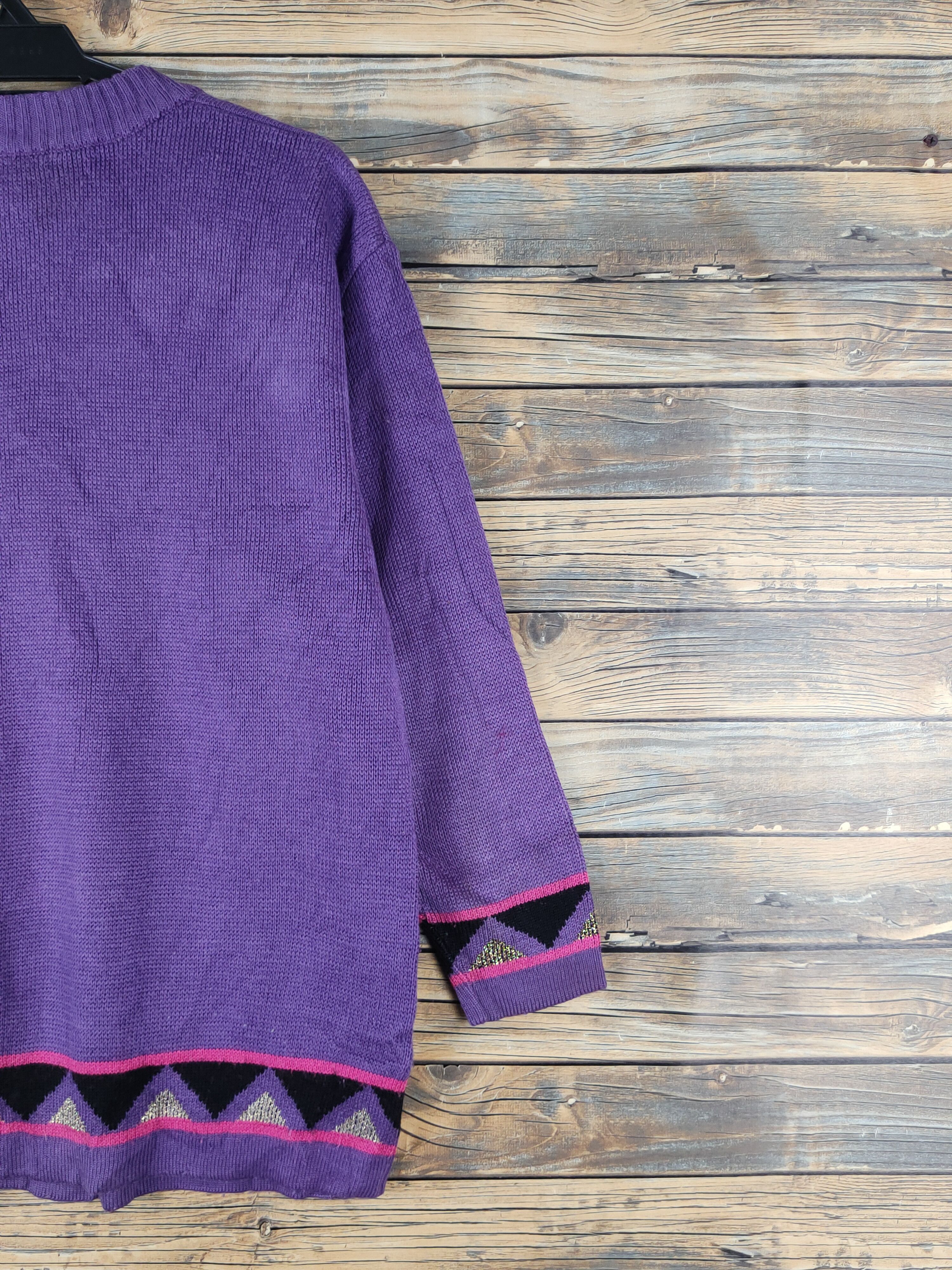 Japanese Brand × Vintage Ladies Wear Purple Knitwear vintage #W1536 Size L / US 10 / IT 46 - 9 Thumbnail
