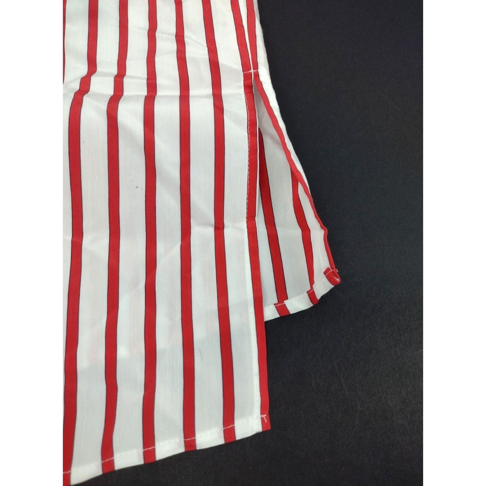 Vintage MNG Suit Shirt Sleeveless Button-Down V Neck White/Red Stripes 4 Womens Tunic Lace Sleeve-less Top Button Up Women Size S / US 4 / IT 40 - 6 Thumbnail