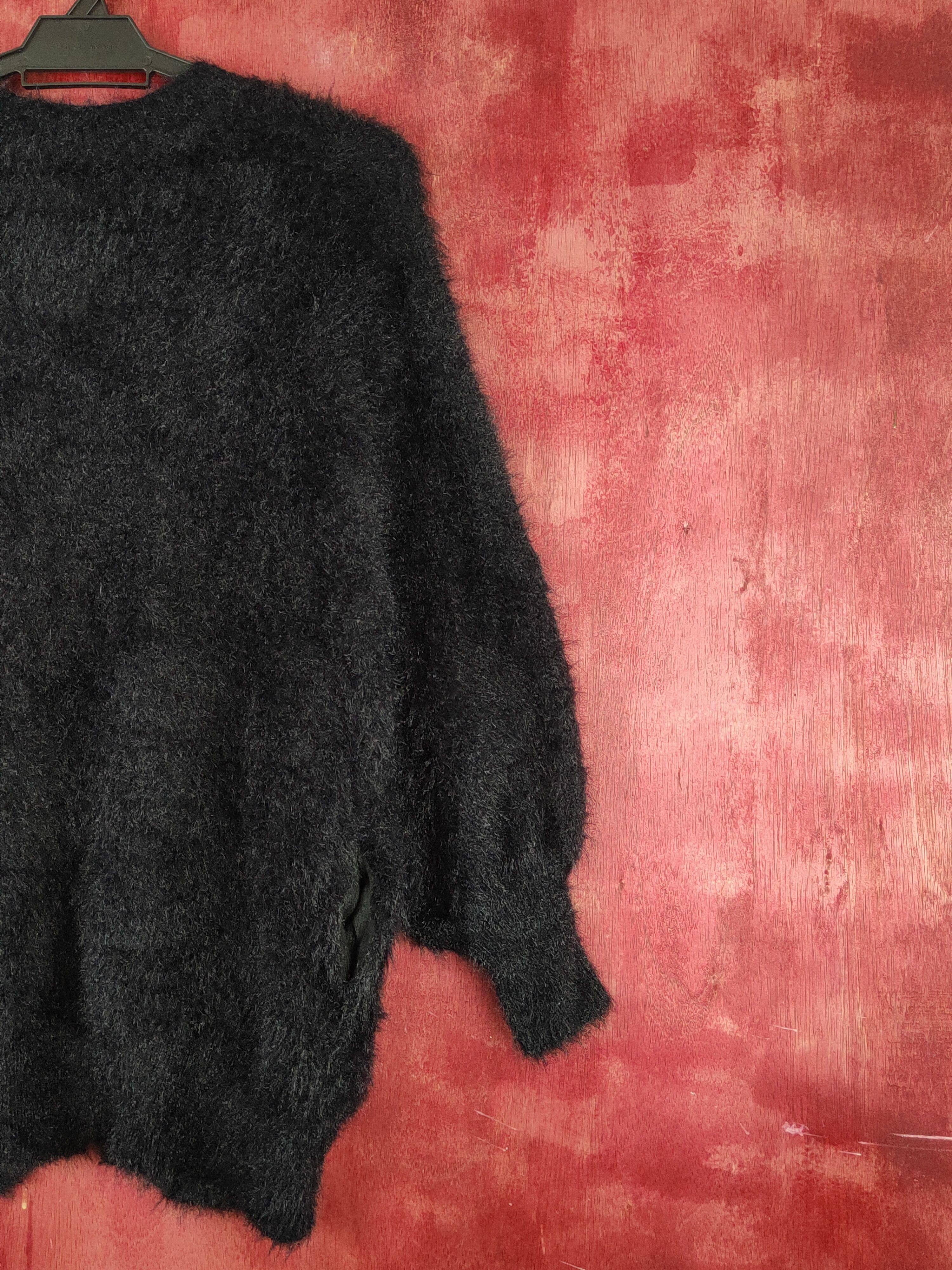 Japanese Brand GU Black Shag Shaggy Fur Mohair Knitwear Cardigan #S1902 Size M / US 6-8 / IT 42-44 - 9 Thumbnail