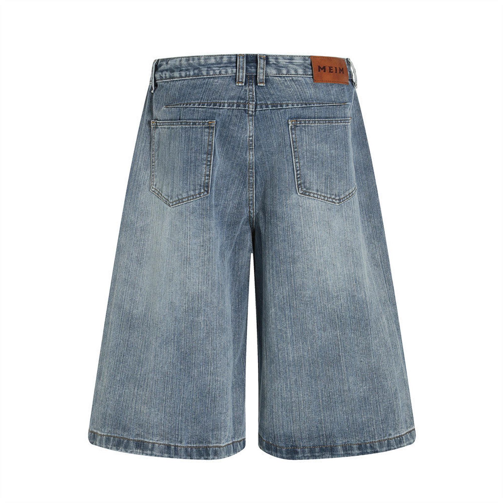 Jean Floral-Print Washed Denim Short | Side-Seam Embroidered Size US 30 / EU 46 - 6 Thumbnail