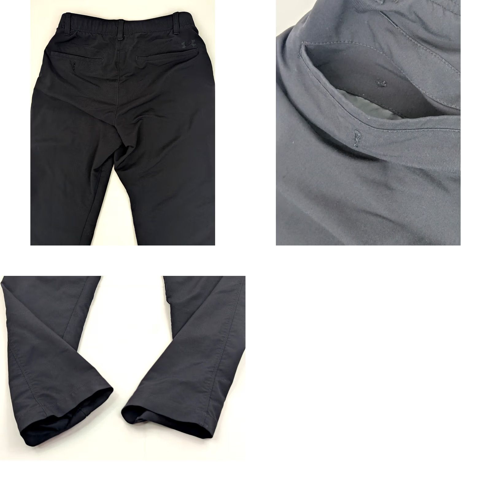 Under Armour Under Armour Match Play Pants Men 29x29.5 Black Chino Knit Regular Inseam 29.5" Nylon Polyester Size US 29 - 9 Thumbnail
