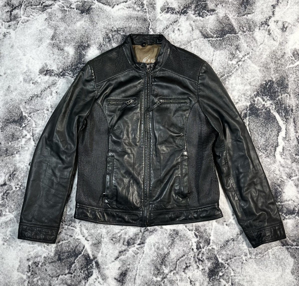 Leather Vintage Women’s Leather Biker Jacket Size L / US 10 / IT 46 - 1 Thumbnail