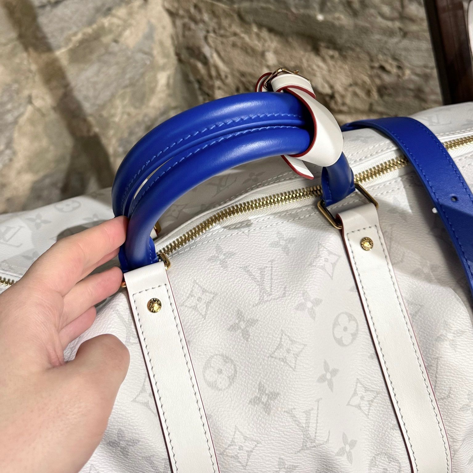 Louis Vuitton × NBA Louis Vuitton X NBA Antarctica Monogram Basket Keepall 55 Size ONE SIZE - 3 Thumbnail