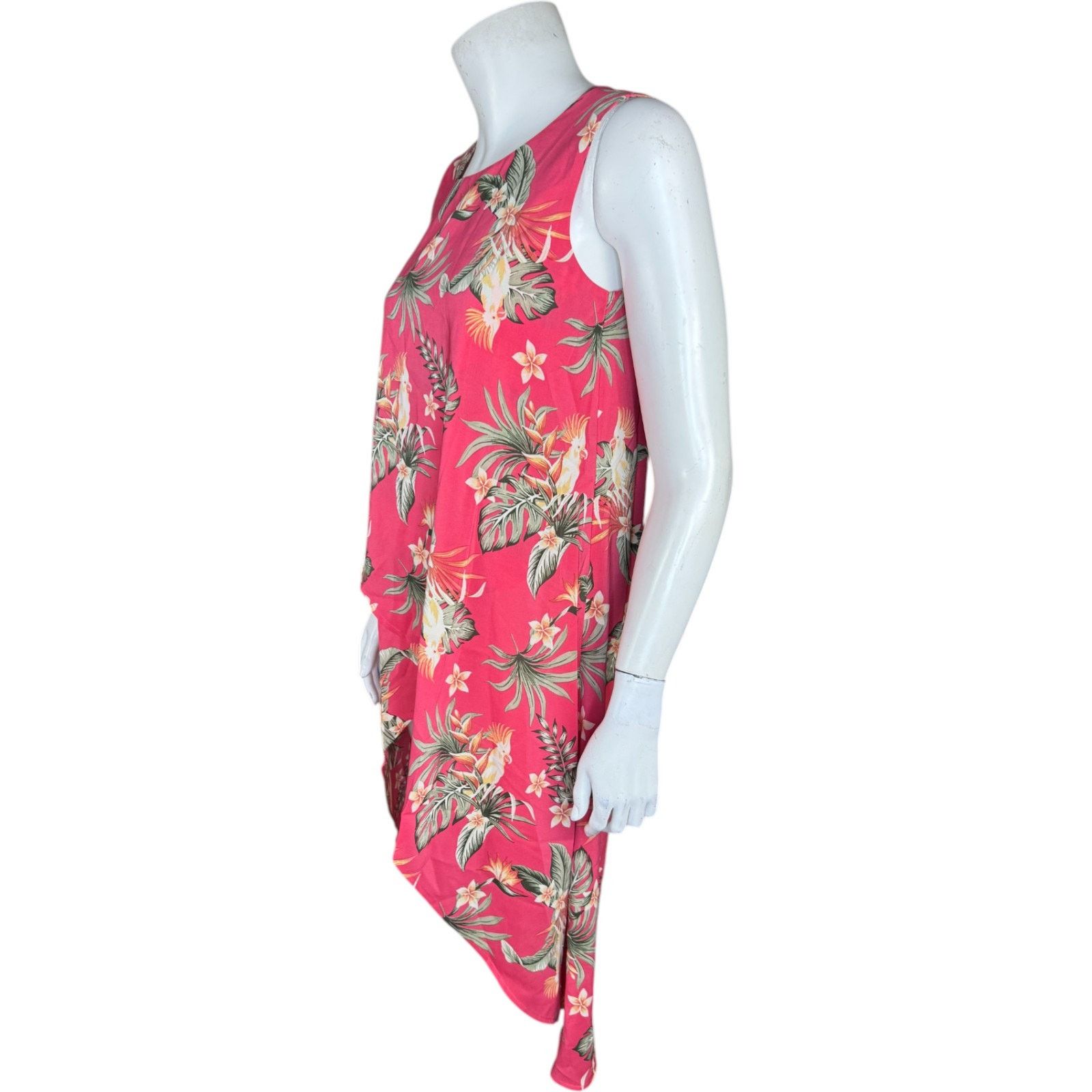 Other G by Giuliana Pink Parrot Hi-Low Tank Dress XSP Tropical Size XS / US 0-2 / IT 36-38 - 5 Thumbnail