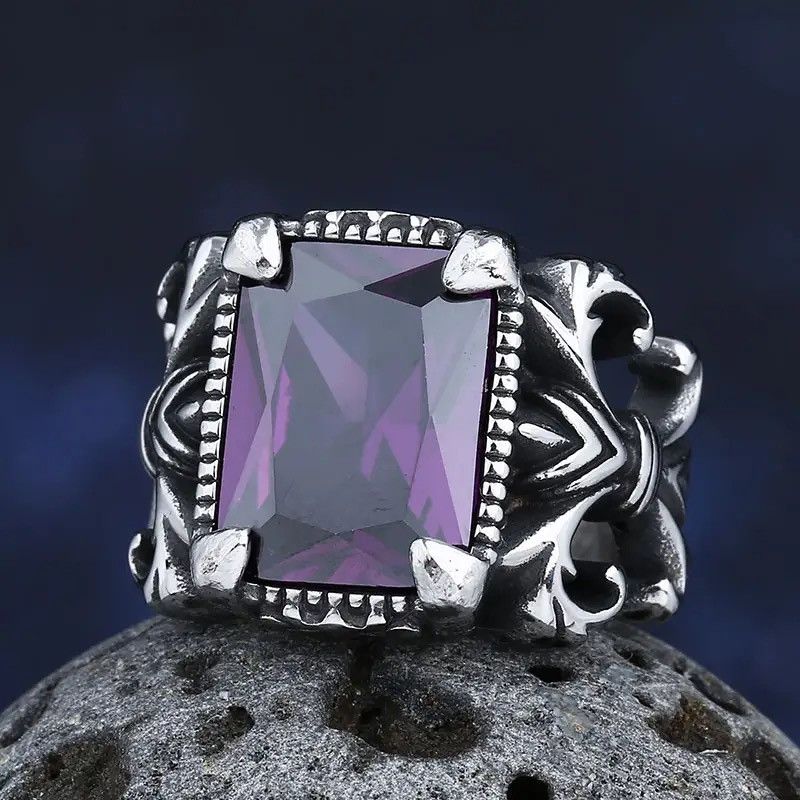 Jewelry Creative Stone Hollowing Ring Size ONE SIZE - 3 Thumbnail