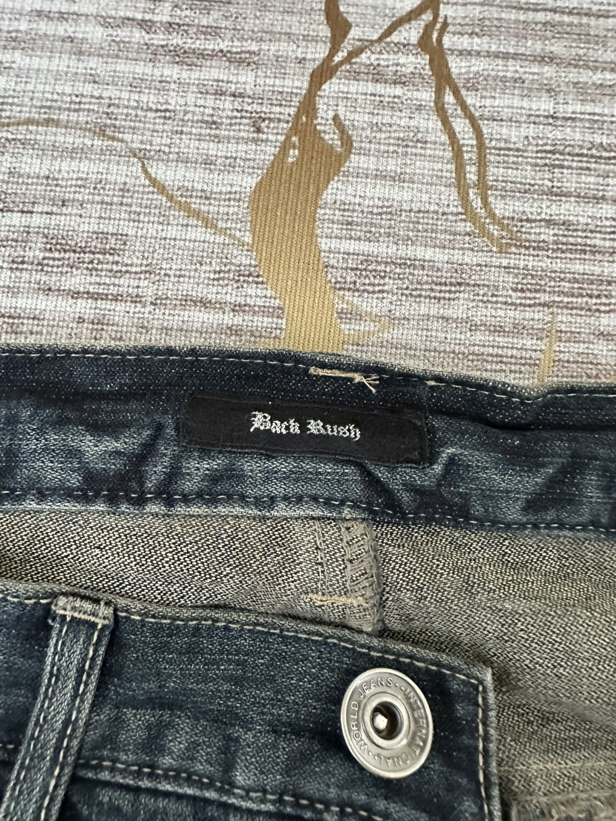 Japanese Brand FLARE Back Rush Splatter Distressed Denim Size US 32 / EU 48 - 16 Thumbnail