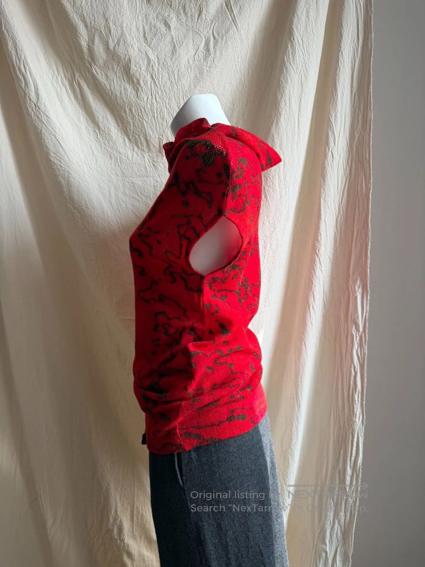 Y's Y's Red Marble Wool Top. Size M / US 6-8 / IT 42-44 - 4 Thumbnail