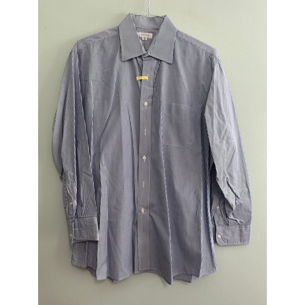 Barneys New York Barneys New York blue striped button down size 16.5 Size US L / EU 52-54 / 3 - 2 Thumbnail