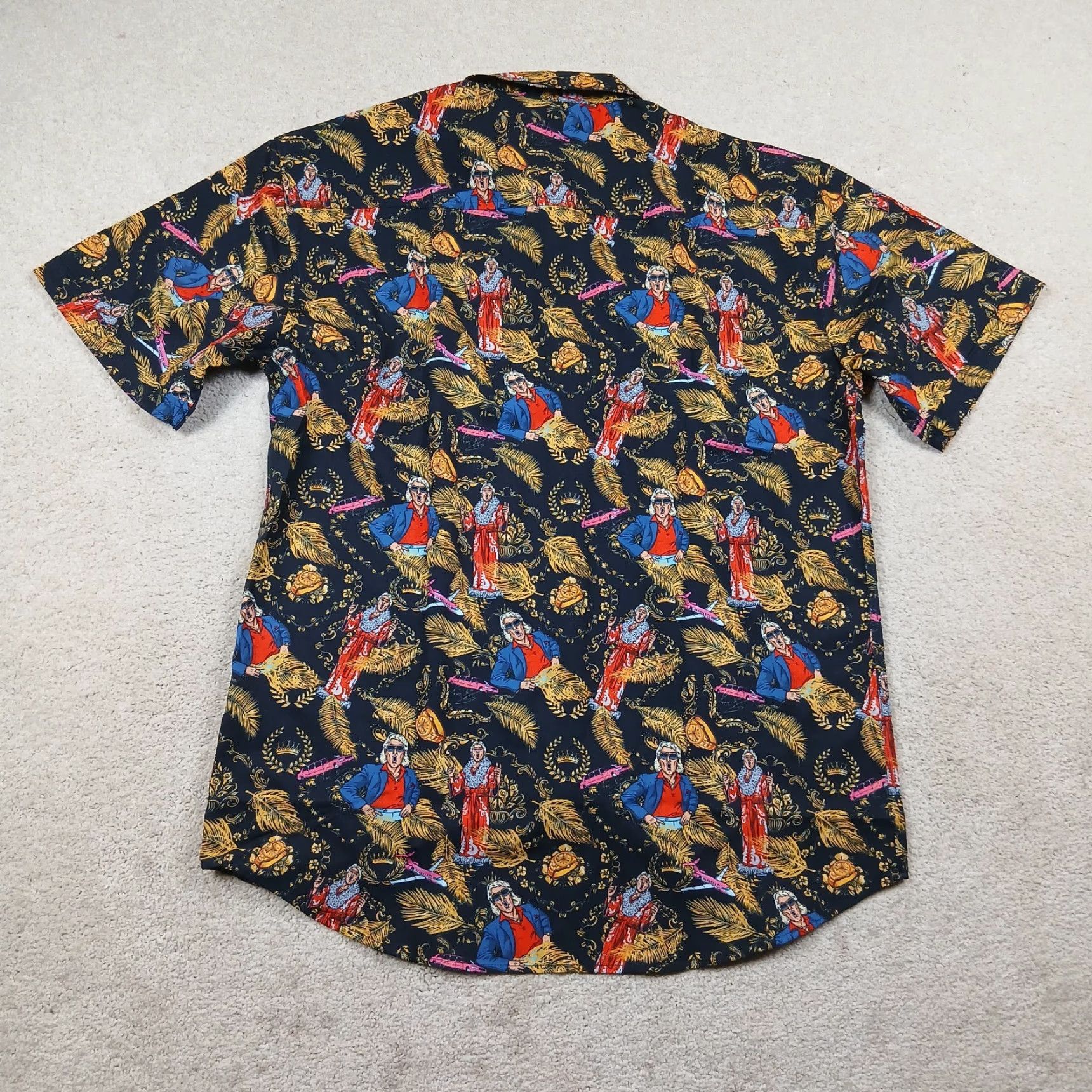 Vintage VINTAGE RSVLTS The Roosevelts Wrestling Legends Rick Flair Shirt Men Large Black AOP Size US L / EU 52-54 / 3 - 3 Thumbnail