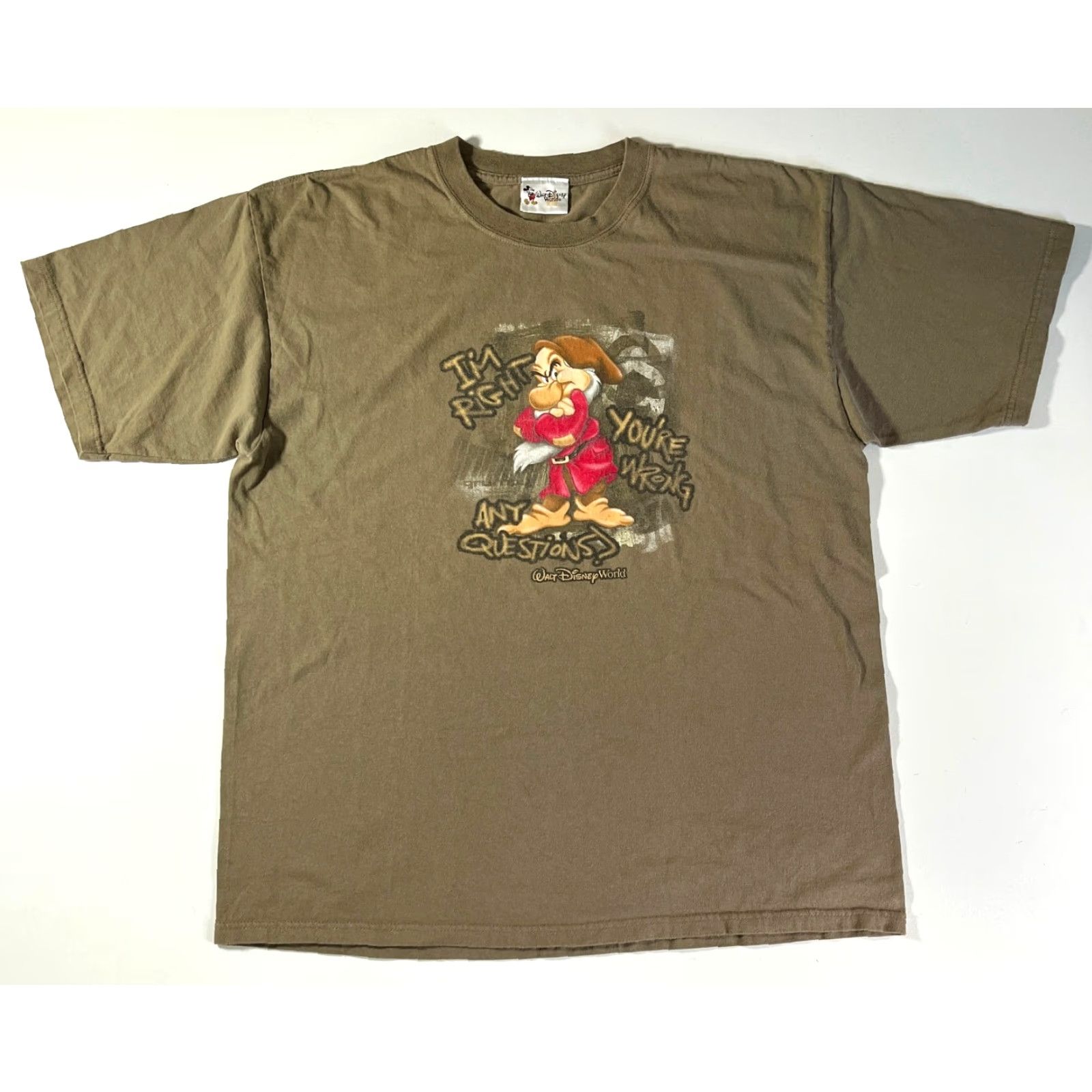 Disney VINTAGE Walt Disney World Grumpy T-Shirt Sz L Size US L / EU 52-54 / 3 - 3 Thumbnail