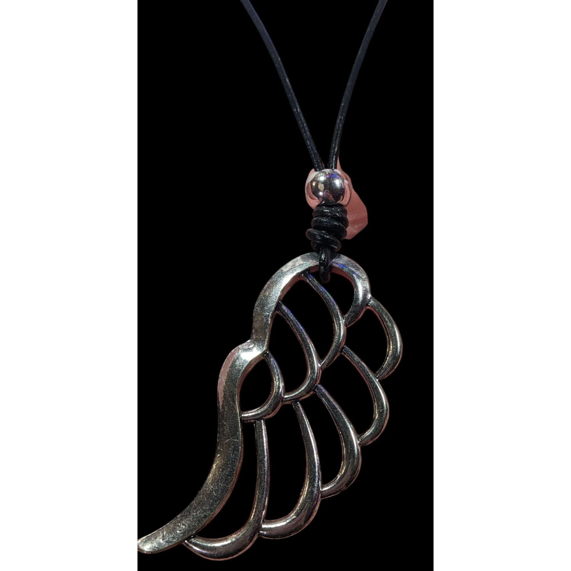 Other Bayberry Road Silver Tone Open Wing Pendant Necklace Size ONE SIZE - 2 Thumbnail