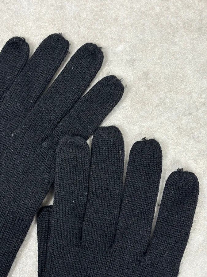 Dior AW2008 Dior Black Premium Wool Gloves Size ONE SIZE - 6 Thumbnail