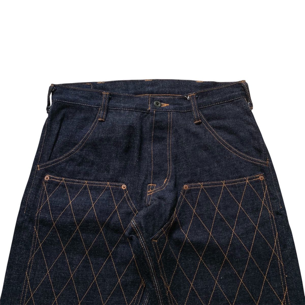 Japanese Brand Vtg 90s Union Bross Double Knee Slevedge Denim Pants Size US 32 / EU 48 - 2 Thumbnail