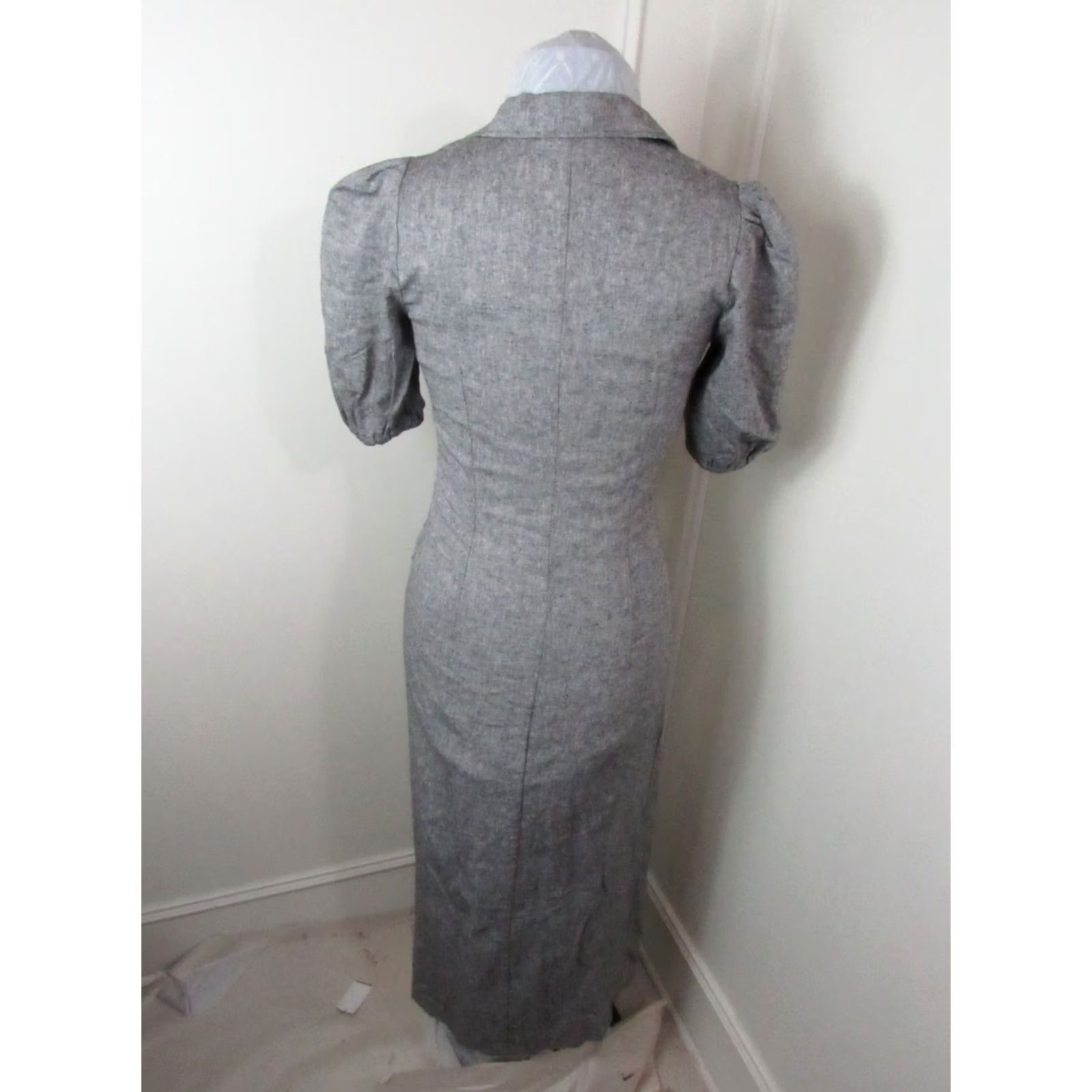Mango Mango Womens Small Black White Linen Dress NWT Size S / US 4 / IT 40 - 4 Thumbnail