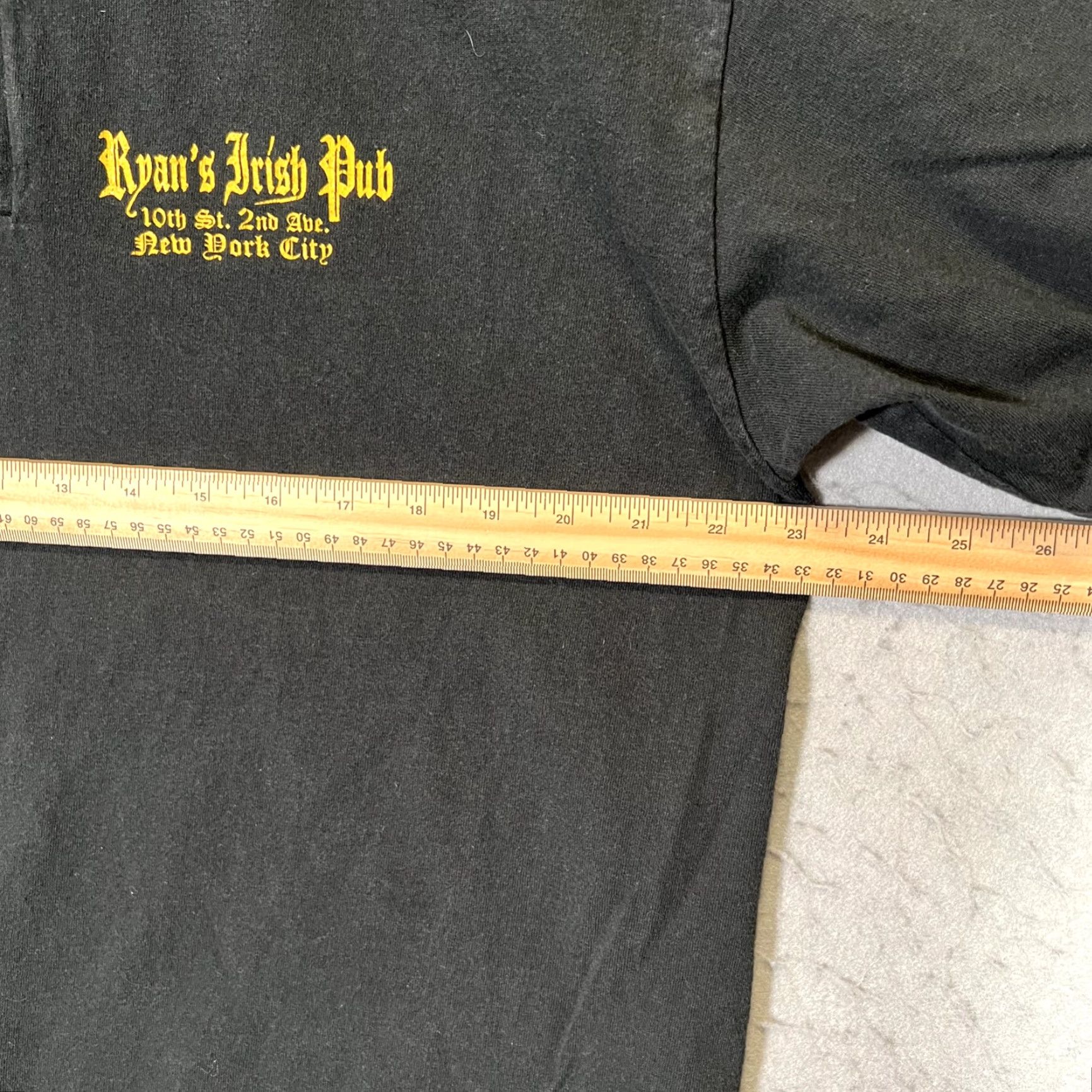 Anvil VINTAGE A1 90s Ryan Irish Pub New York City Polo Shirt Adult XL Black Mens Size US XL / EU 56 / 4 - 3 Thumbnail
