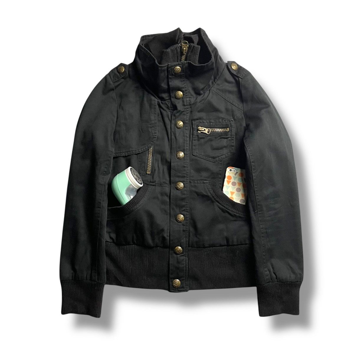 If Six Was Nine 🇯🇵 GRAZIE PUNK GOTHIC BUTTON UP FULL ZIP JACKET Size M / US 6-8 / IT 42-44 - 1 Thumbnail