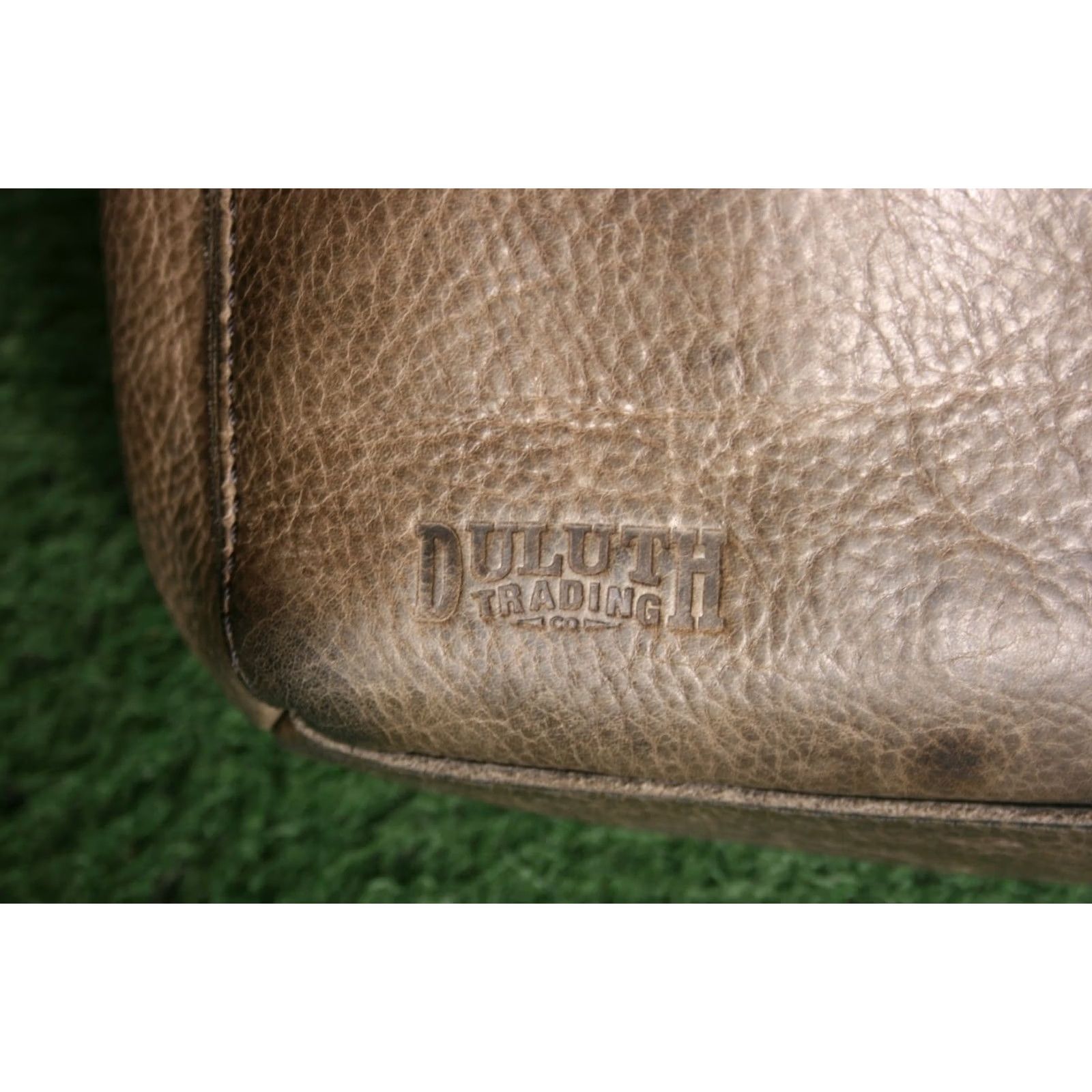 Vintage Duluth Trading Co. Leather Saddle Crossbody Bag Purse Stone Brown Lifetime Crossbody Handbag Women Leather Exterior Zip Closure Size ONE SIZE - 7 Thumbnail