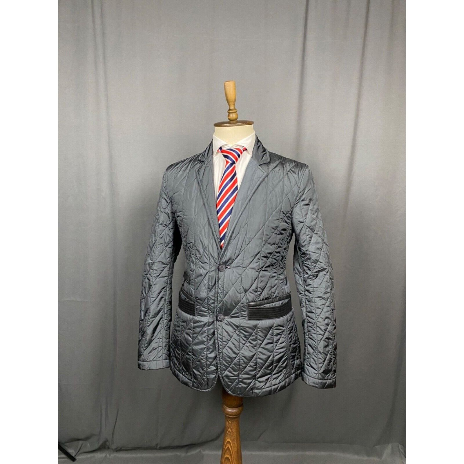 Versace MINT! Versace Collection Men's Dark Gray Quilted Sportcoat J Size US M / EU 48-50 / 2 - 2 Thumbnail
