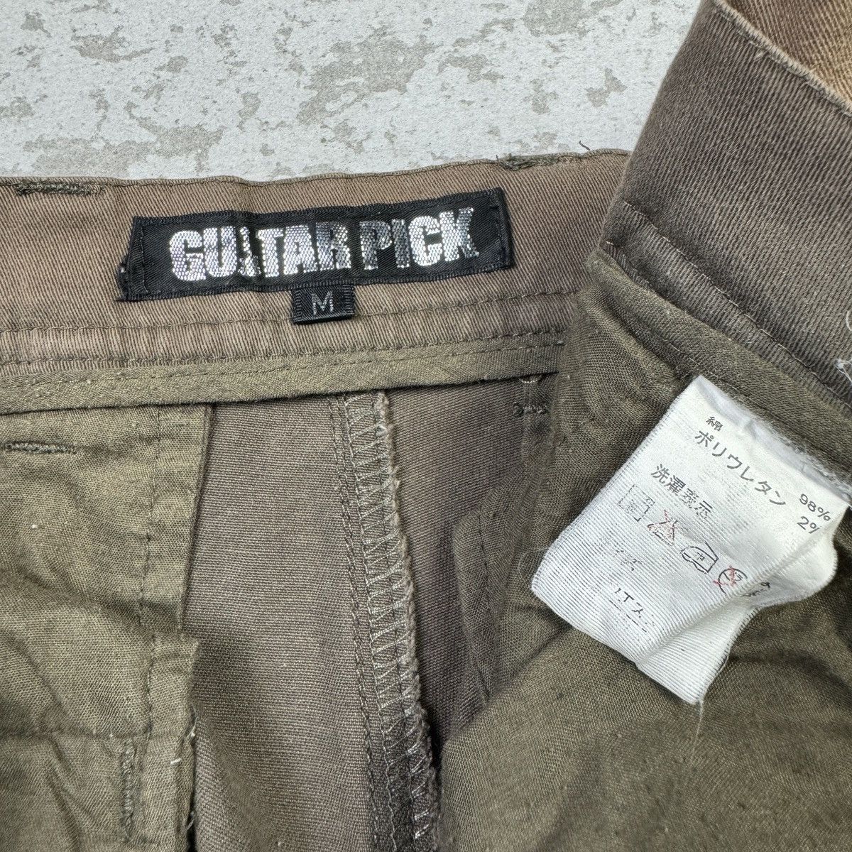 Japanese Brand Guitar Pick Slim Cargo Pant Vintage Style Size US 31 - 7 Thumbnail