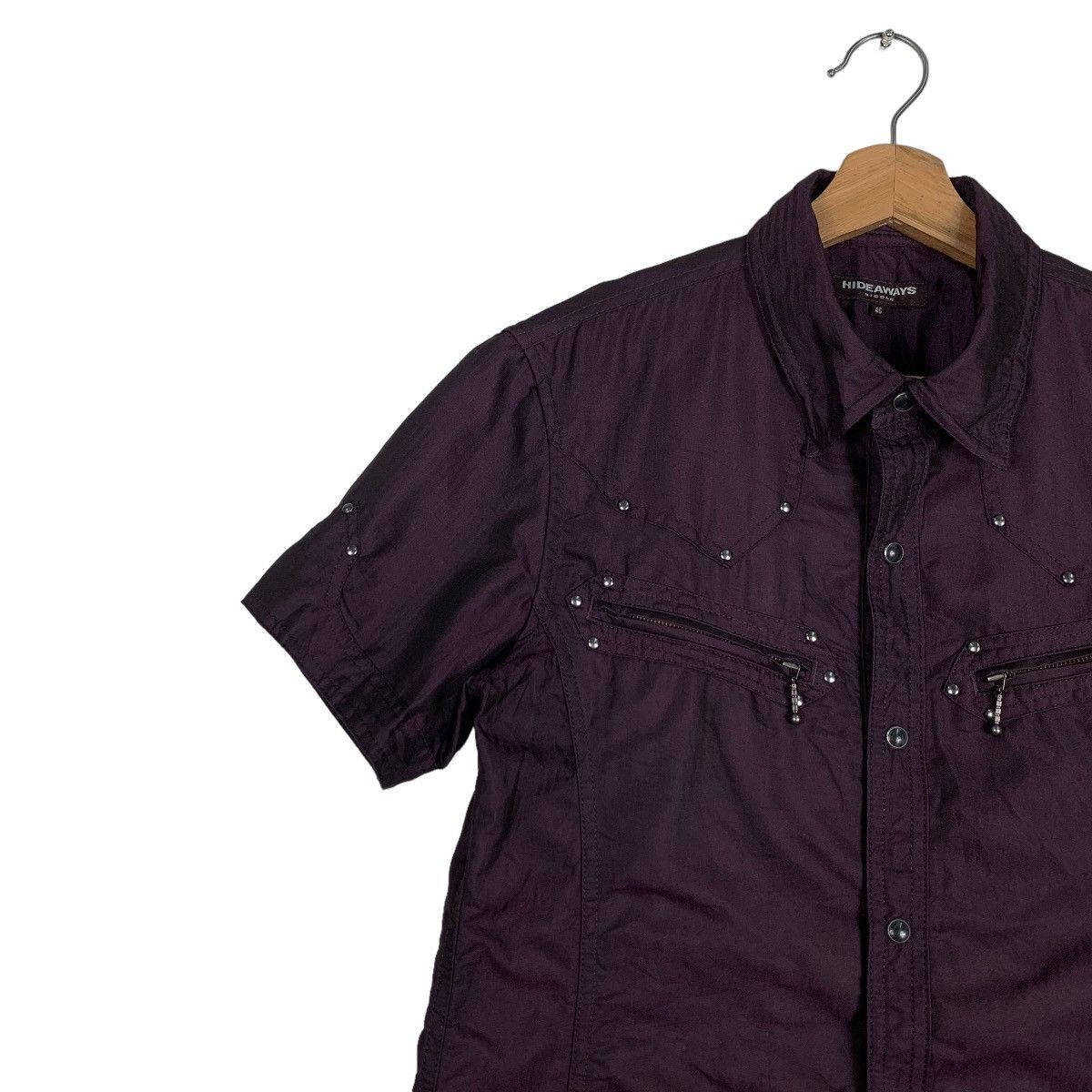 HIDEAWAYS HIDEAWAYS NICOLE Short Sleeve Snap Button Shirt #0891-C40 Size US S / EU 44-46 / 1 - 6 Thumbnail