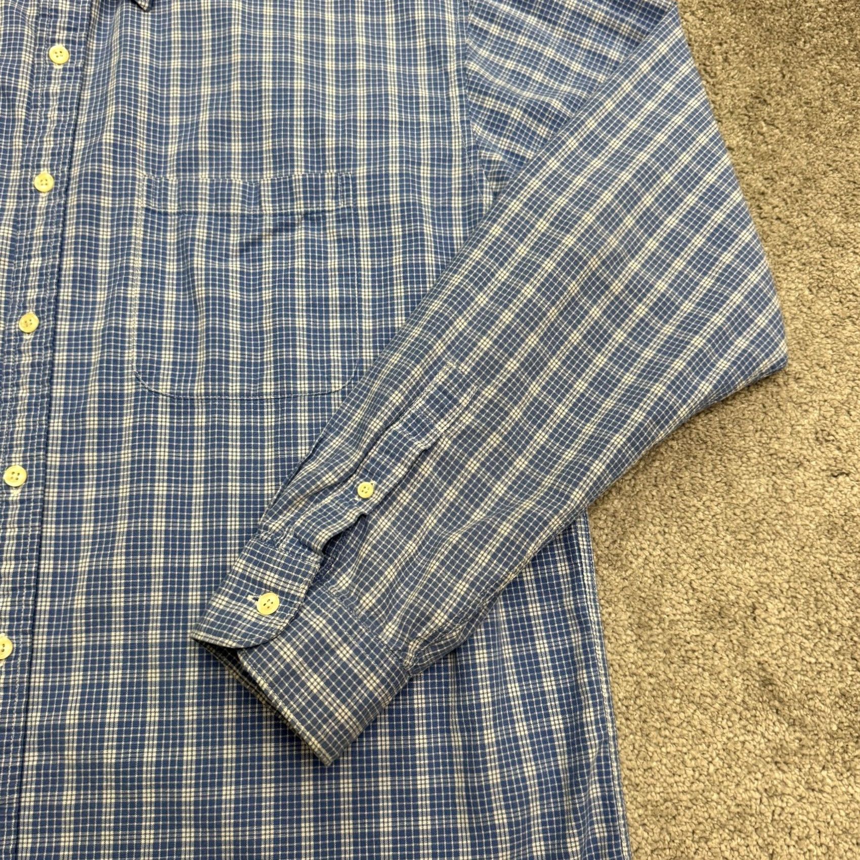 J.Crew J.CREW Button-Up Shirt Men XL Tall Blue Plaid Long Sleeve Cotton Casual Shirt Size US XL / EU 56 / 4 - 5 Thumbnail