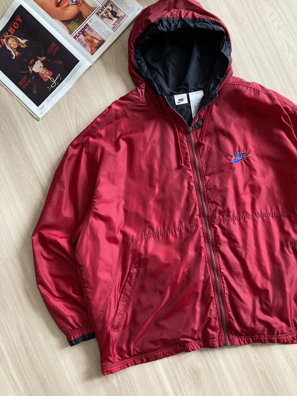 Vintage Vintage RARE Nike Big Logo Nylon Jacket 90s Size US XL / EU 56 / 4 - 7 Thumbnail