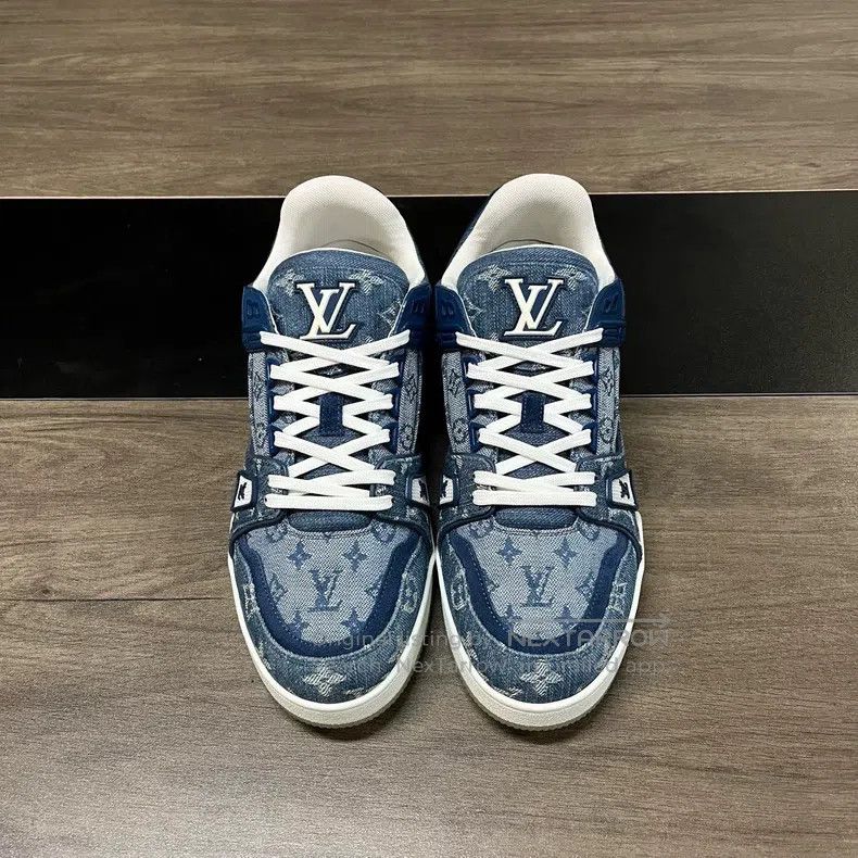 Louis Vuitton Trainer Blue Jeans shoes