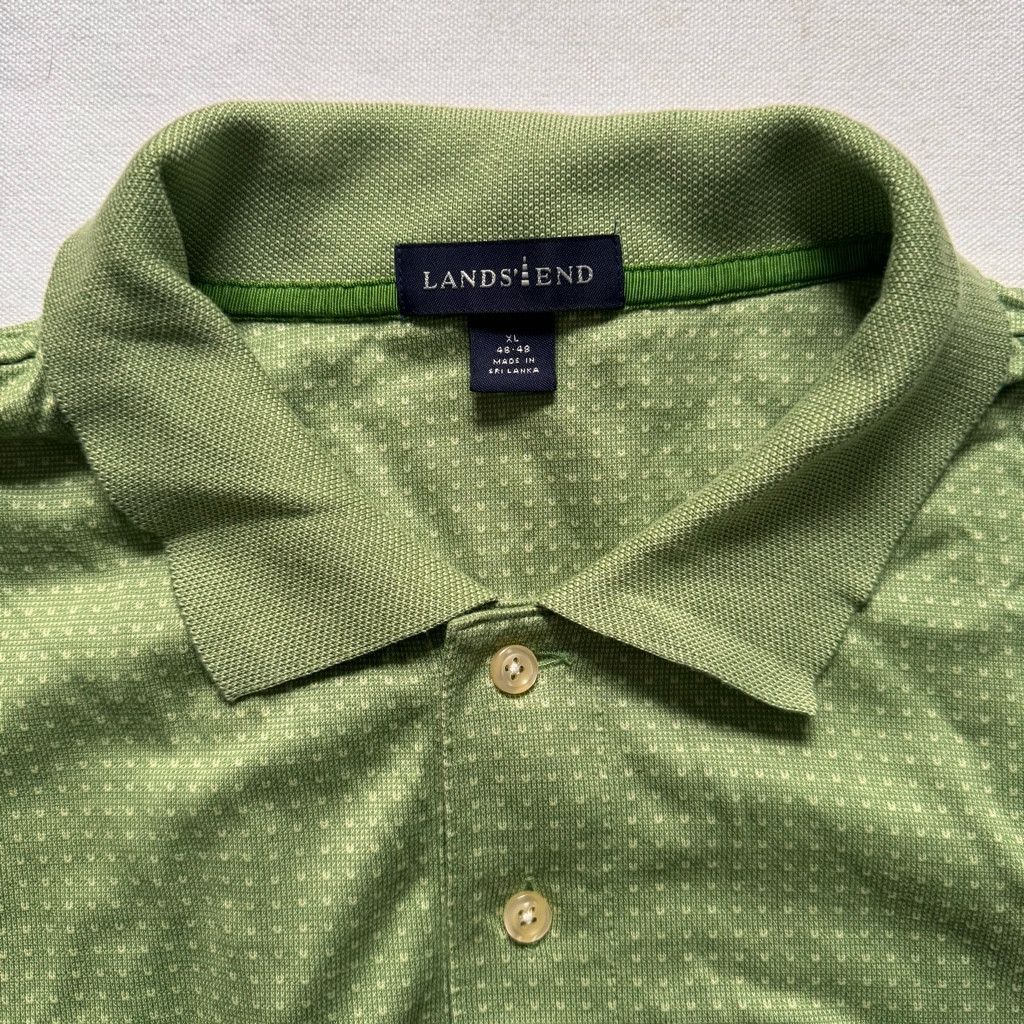 Lands' End Lands End Vintage Green Men’s XL Polo Size US XL / EU 56 / 4 - 2 Thumbnail