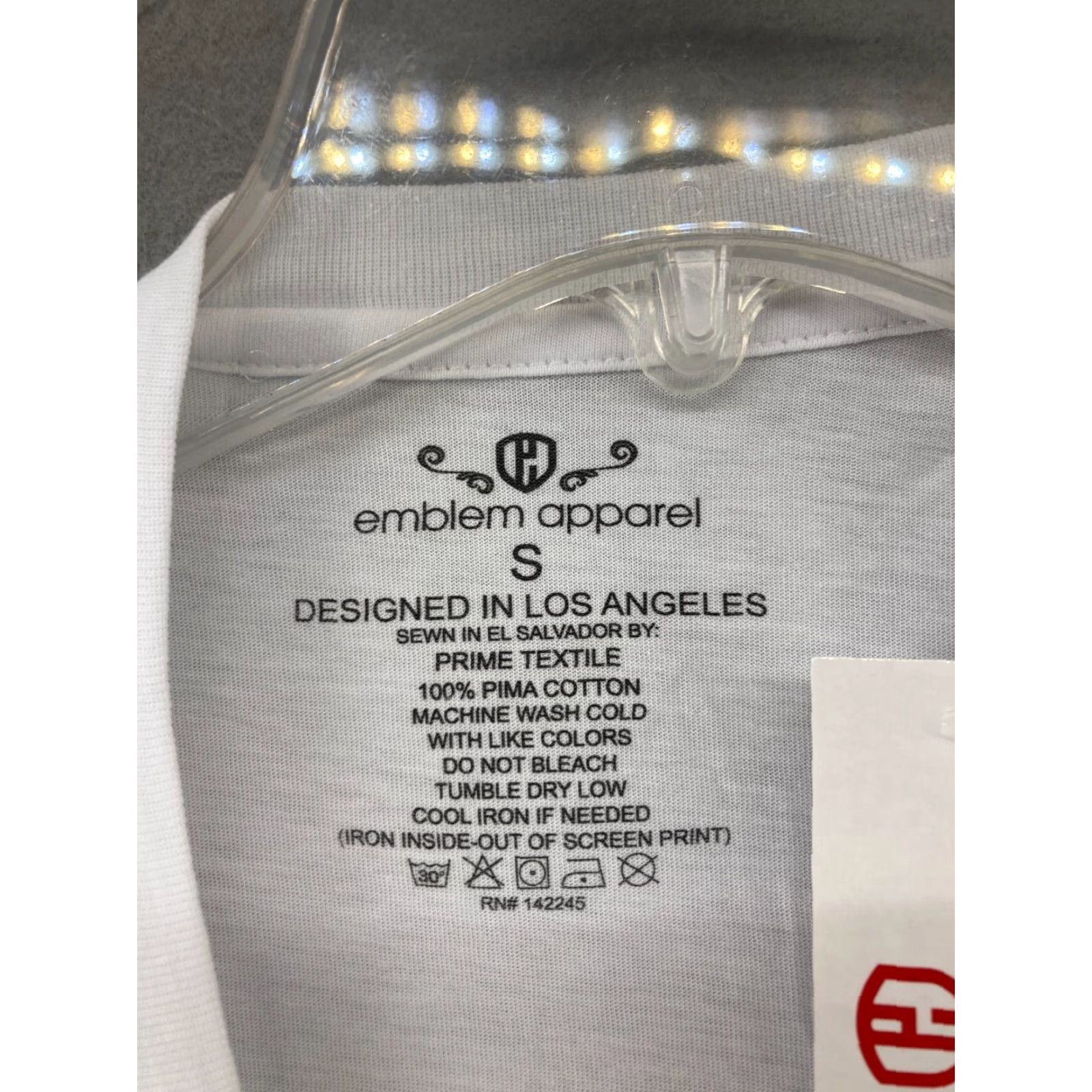 Vintage Emblem Apparel Men's Shirt Small White Los Angeles Skyline Short Sleeve Classic T-Shirt Size US S / EU 44-46 / 1 - 6 Thumbnail