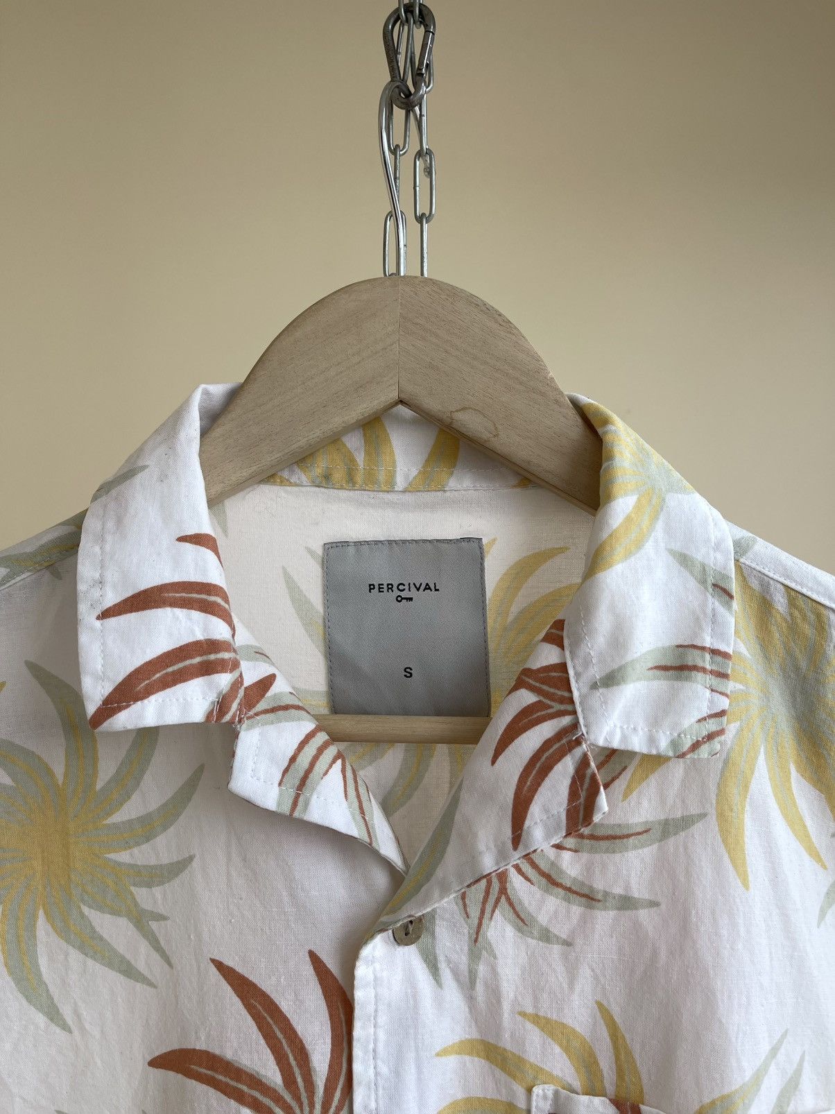 Percival Floral Print Camp Collar Cotton Linen Short Sleeve Shirt Size US S / EU 44-46 / 1 - 3 Thumbnail