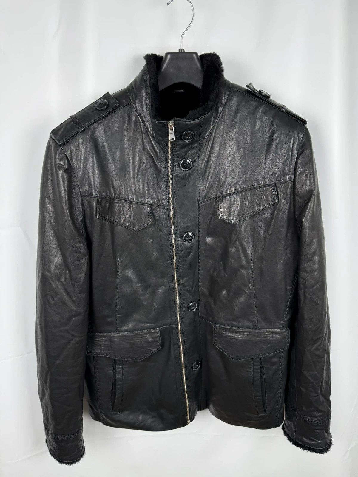 Other Marco Bossi Milano Genuine Leather Shearling Jacket size L Size US L / EU 52-54 / 3 - 1 Thumbnail