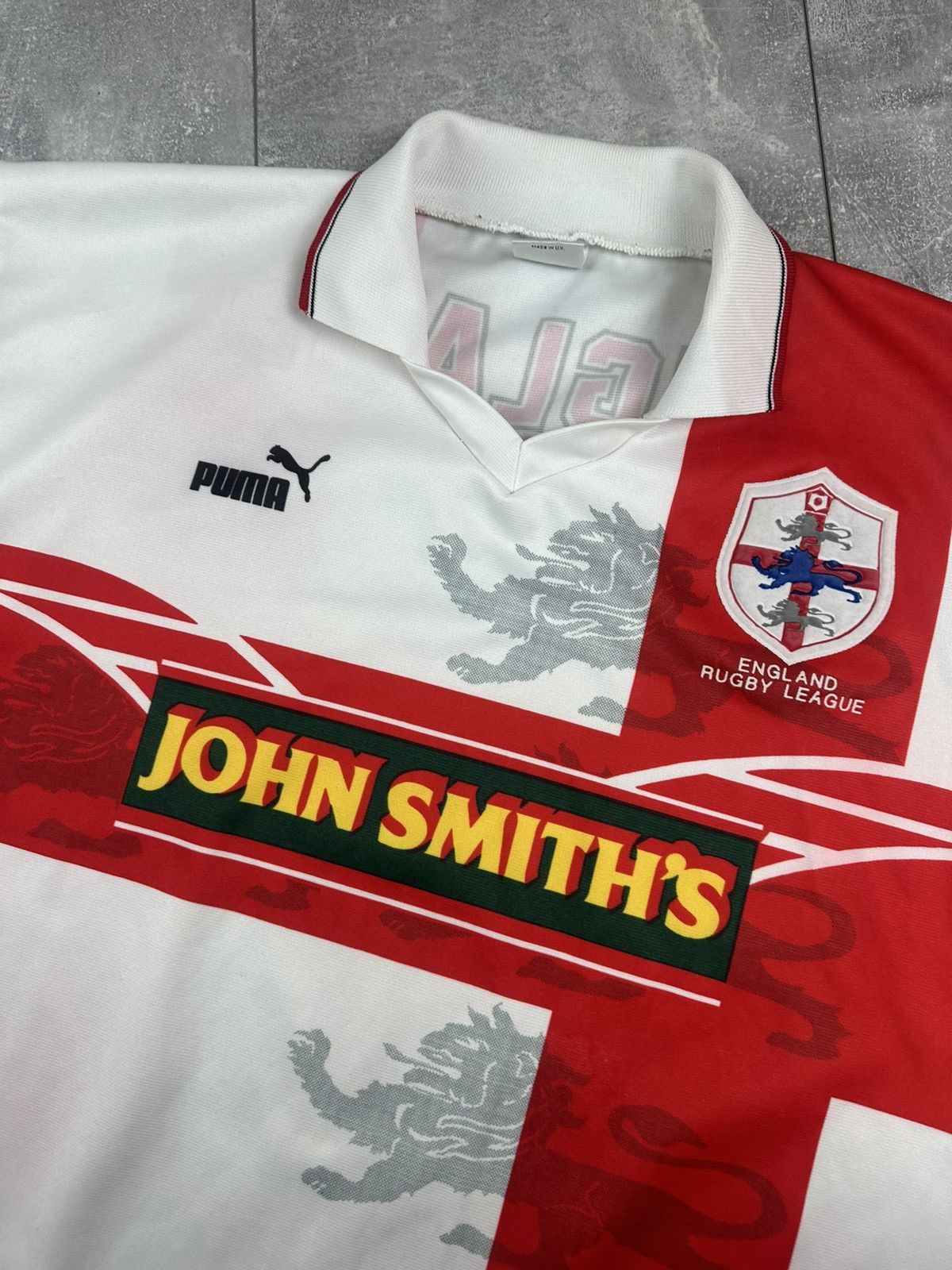 Puma Puma England Home Rugby League Jersey 1995 Size US XL / EU 56 / 4 - 5 Thumbnail