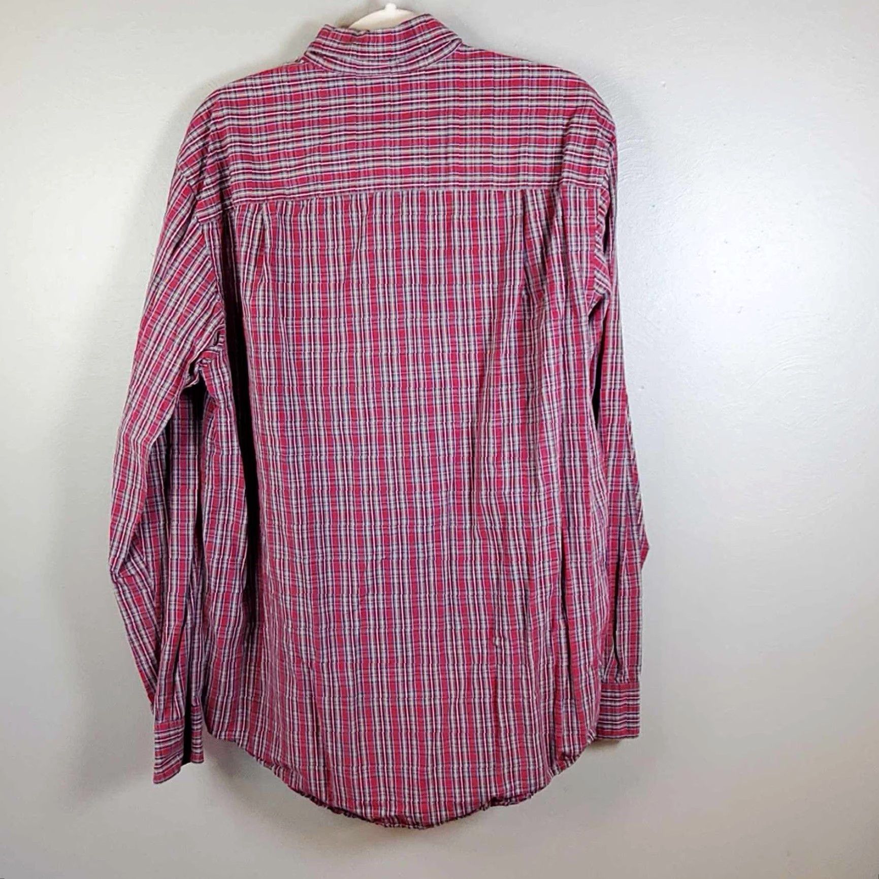 Izod Izod Mens LT Heritage Tartan Long Sleeve Button-Down Shirt Red Plaid Size US L / EU 52-54 / 3 - 6 Thumbnail