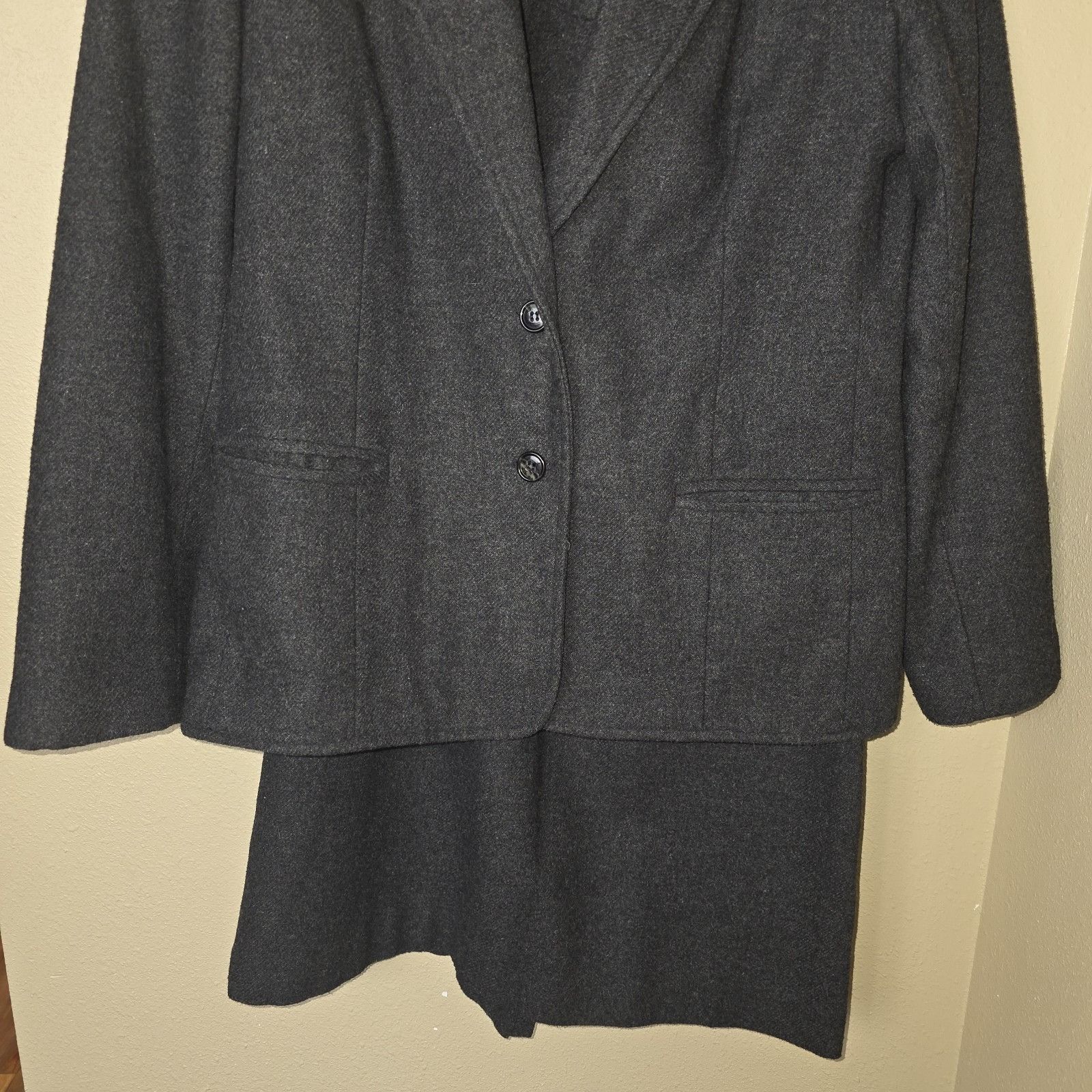 Other Vintage Robbie Sport Wool Skirt Suit Set 13/14 Gray 80s 90s Size XL / US 12-14 / IT 48-50 - 12 Thumbnail