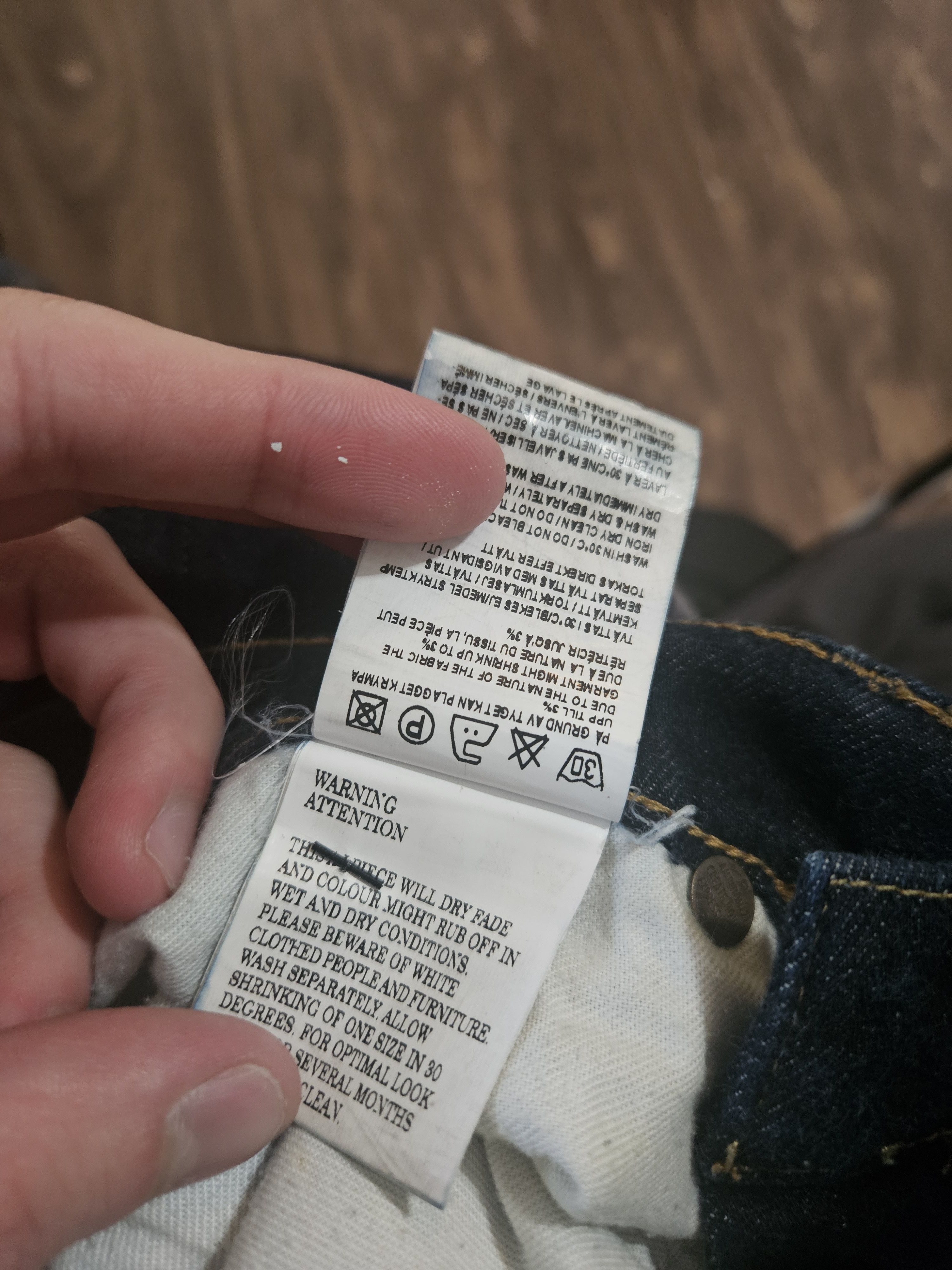 Acne Studios Max Soft Raw Leather Back Patch Blue Denim Jeans Size US 31 - 9 Thumbnail