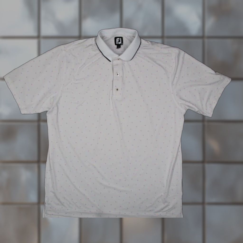 Footjoy FootJoy Polo Mens XL White Golf Performance Awbrey Glen Golf Club logo embroidered on sleeve Shirt Men XL White Golf FootJoy Polo Size US XL / EU 56 / 4 - 1 Thumbnail