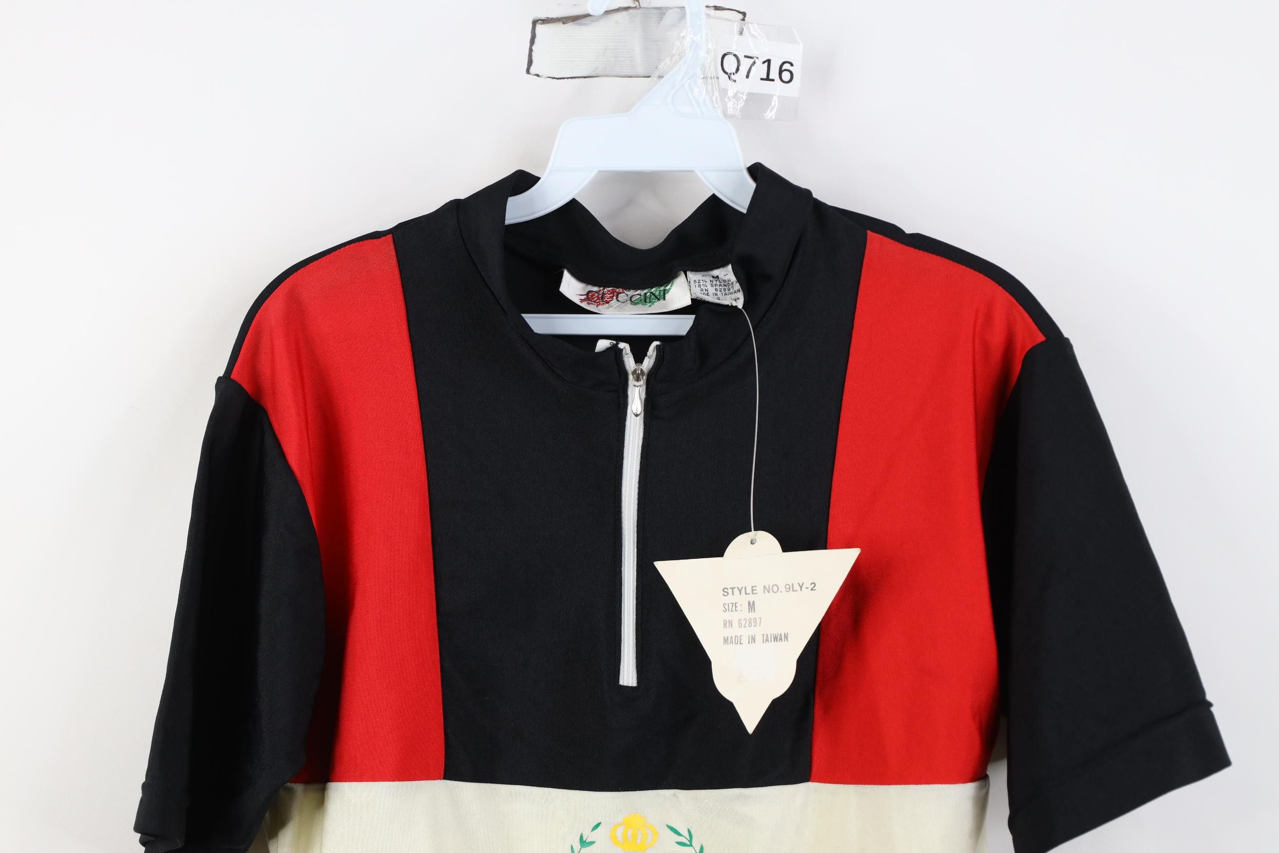 Vintage Deadstock Vintage 80s 90s 1/4 Zip Bicycle Cycling Jersey Size US M / EU 48-50 / 2 - 2 Thumbnail