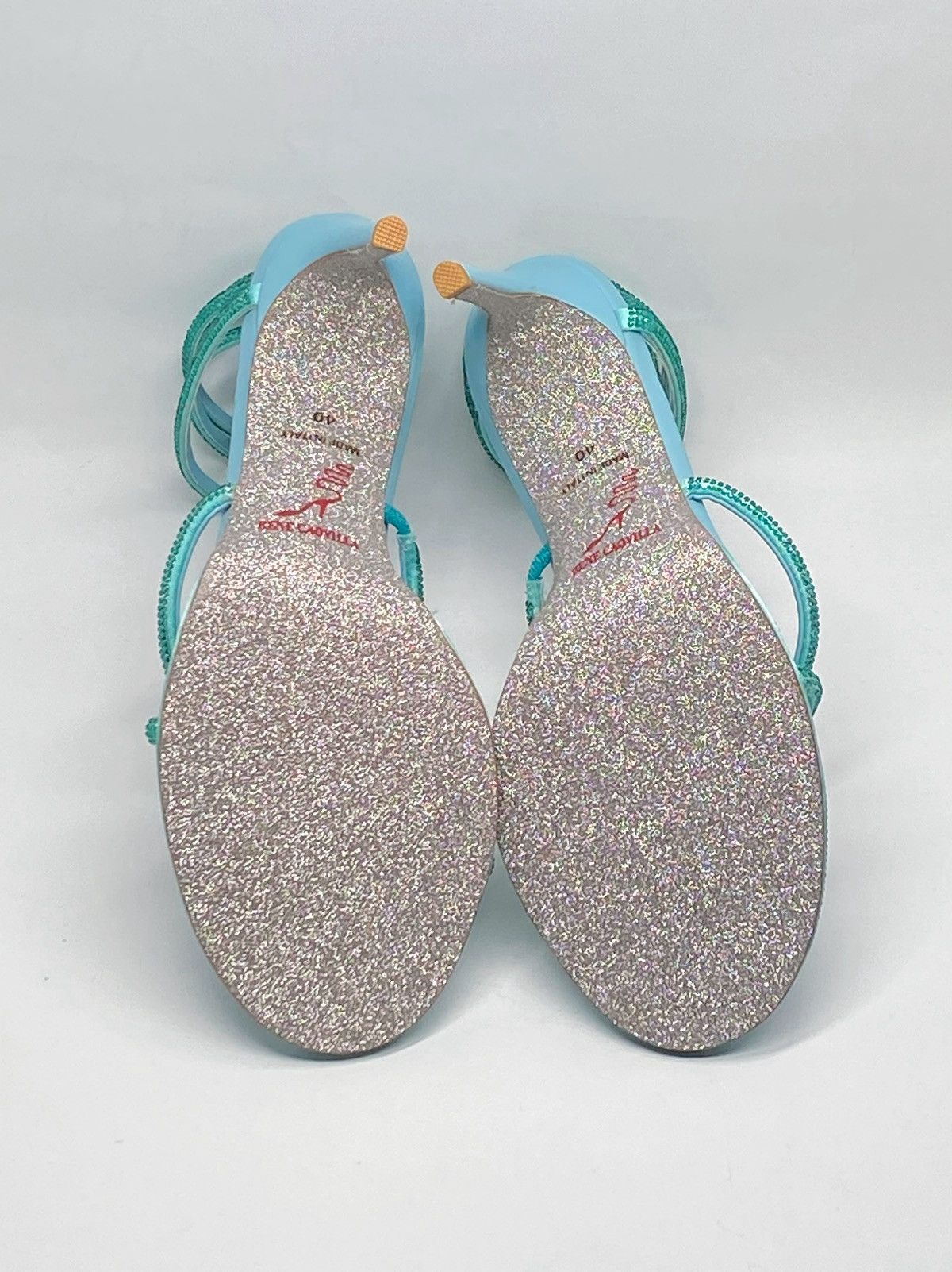 Rene Caovilla Rene Caovilla Blue Cleo Sandal With Crystals 105 size 40 Size US 10 / IT 40 - 11 Thumbnail