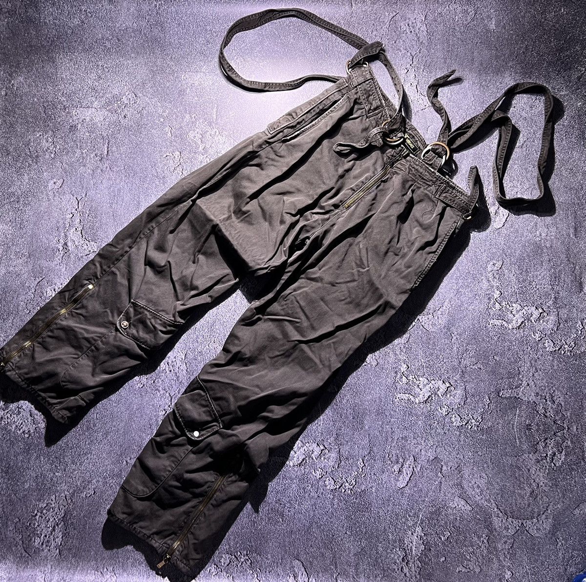 image of Archival Clothing x Versace 90's Versace Army-Military Y2K Cargo Overall in Brown, Men's (Size 34)