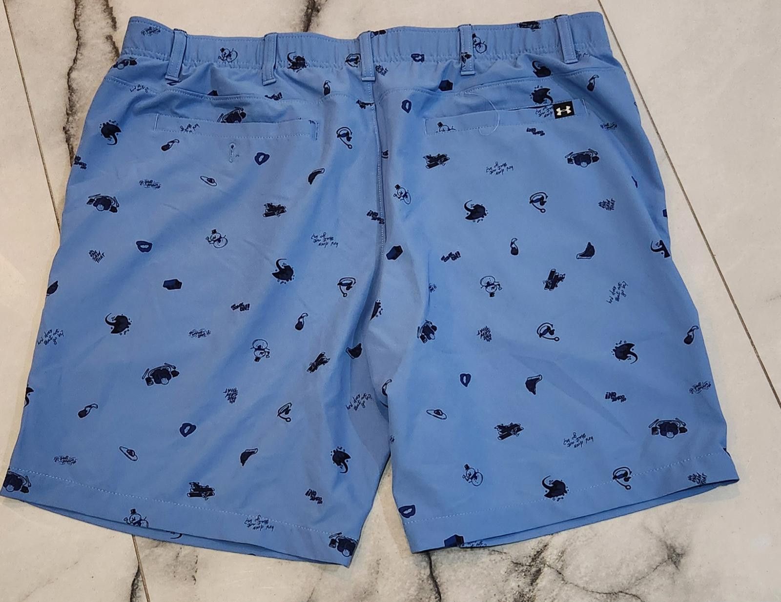 Under Armour Under Armour UA Drive Printed Golf Shorts Men's 42 Blue Size US 42 / EU 58 - 2 Thumbnail