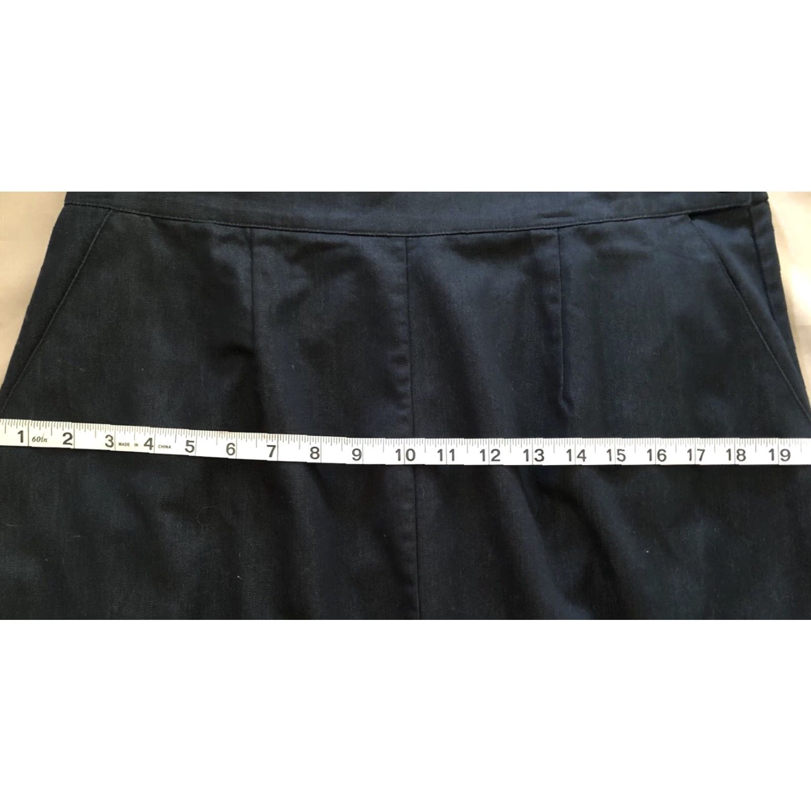 Vintage VINTAGE BonWorth Chambray Midi Skirt M Blue 32"W Pockets Boho Prairie Modest Women Skirt Mens Womens Girls? Size 32" / US 10 / IT 46 - 5 Thumbnail