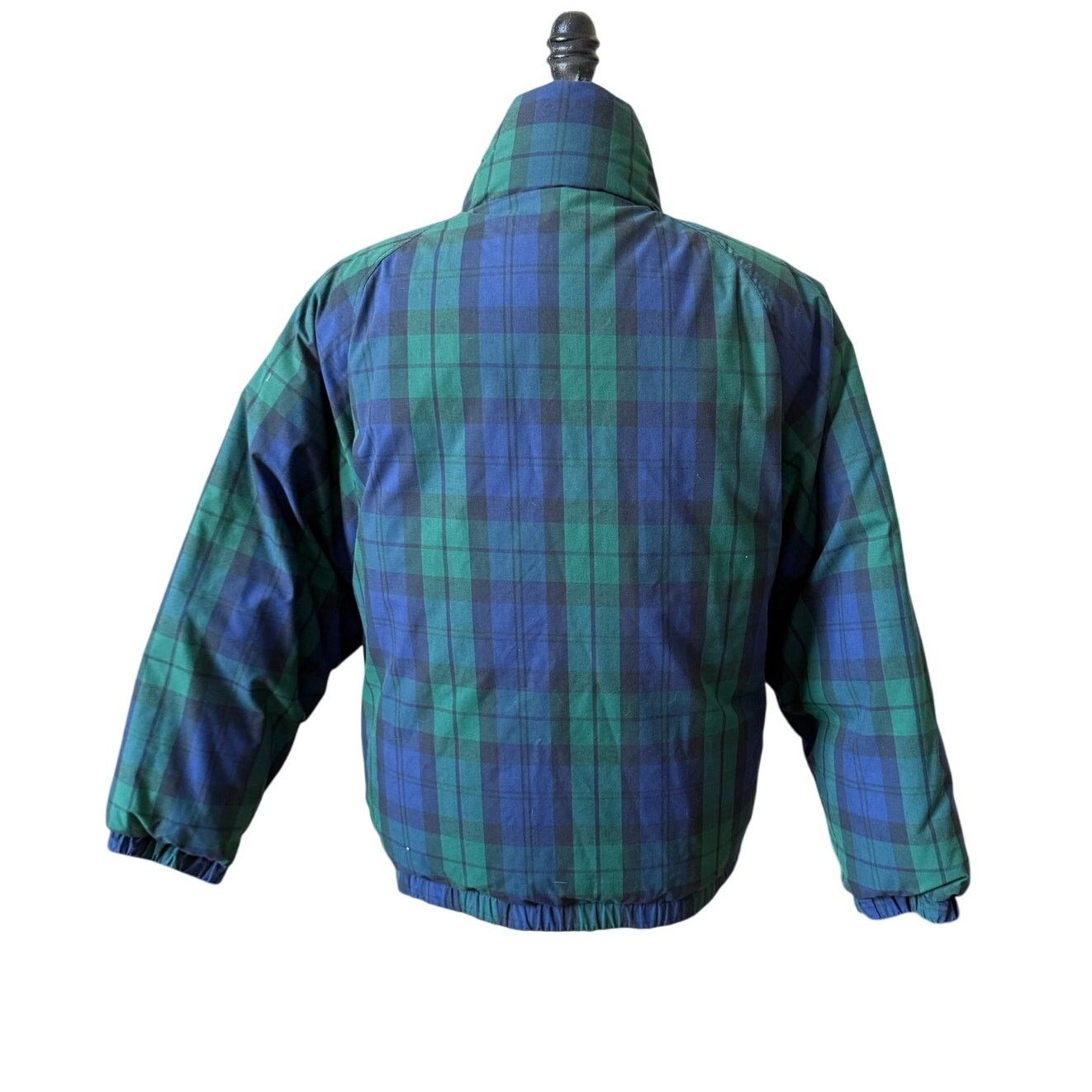 Eddie Bauer Eddie Bauer Reversible Green Navy Tartan Down Puffer Jacket Size US M / EU 48-50 / 2 - 2 Thumbnail