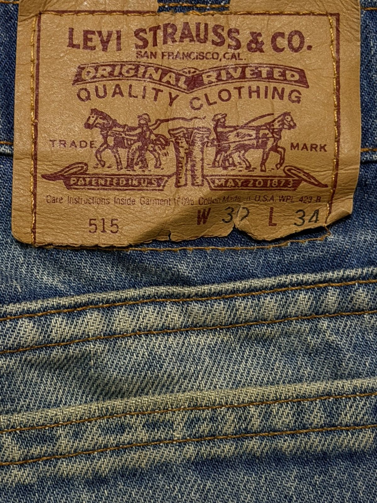Levi's Vintage Clothing Vintage 90s Levis 515 Blue Mud Wash Distressed Straight Leg Size US 31 - 5 Thumbnail