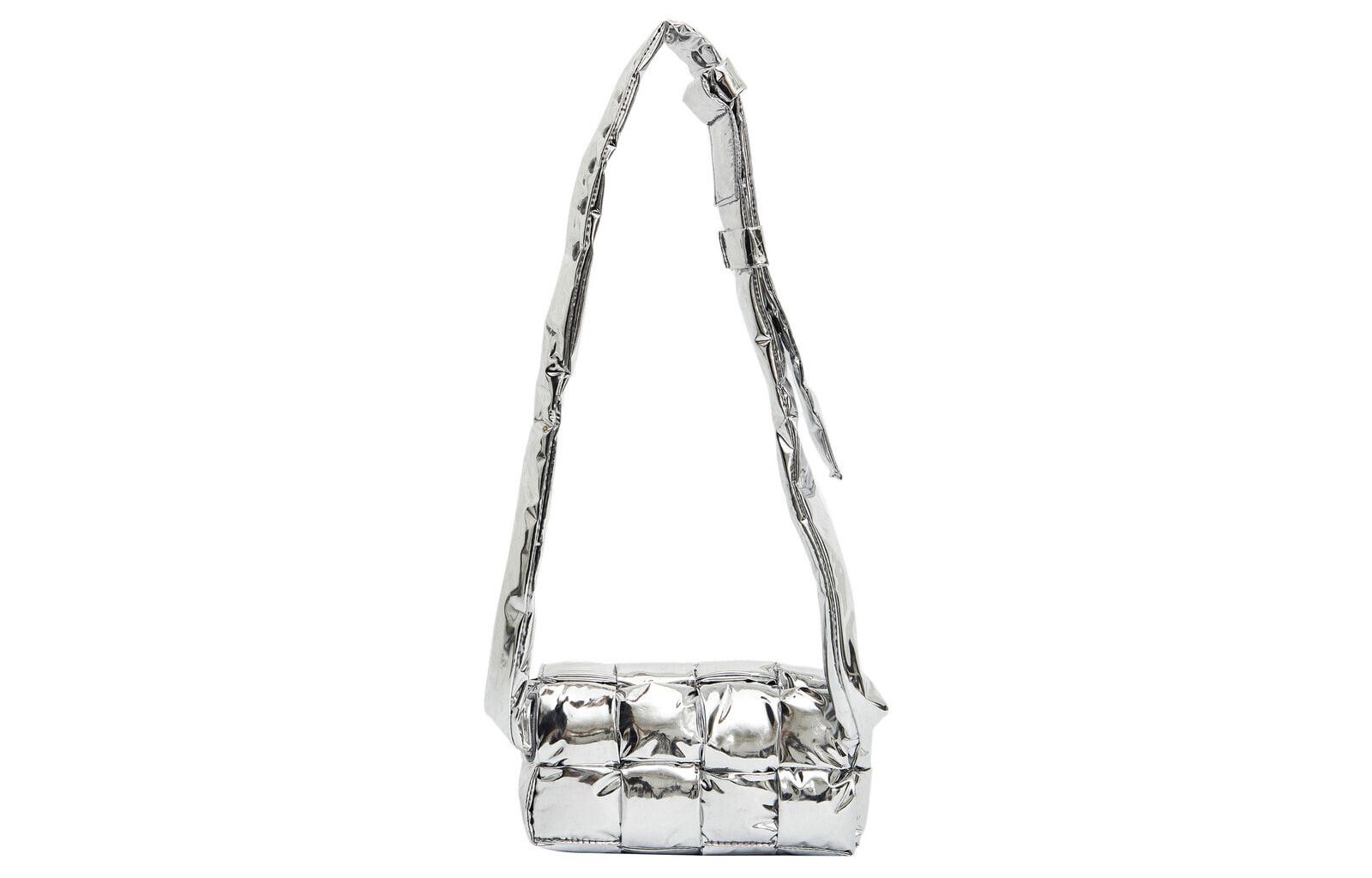 Bottega Veneta o1n1vont0125 Size: OS / Cassette Belt Bag in Silver Size ONE SIZE - 2 Thumbnail