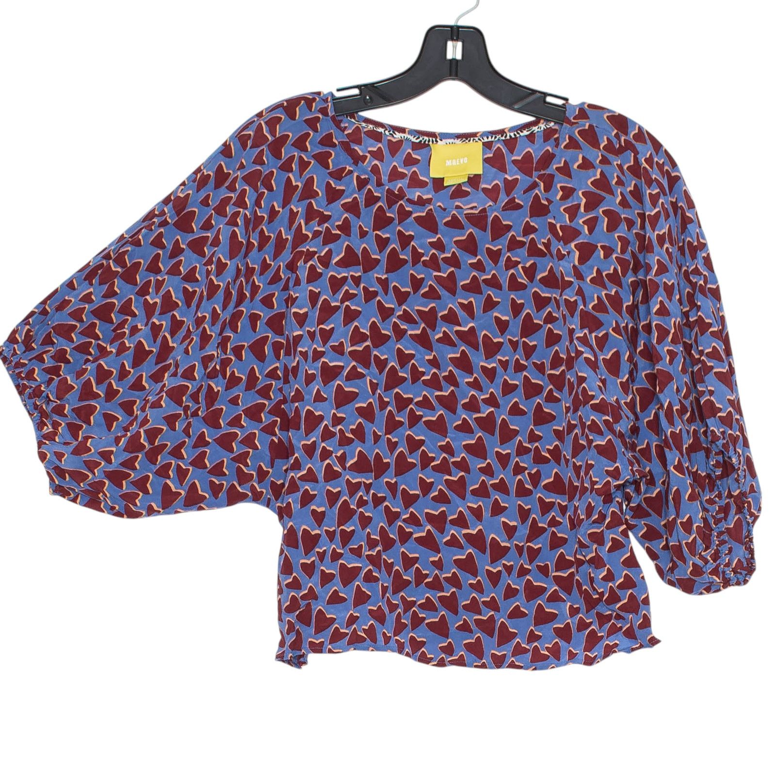 Anthropologie Maeve Anthropologie Silk Top XS Heart Abstract Boho Artsy Size XS / US 0-2 / IT 36-38 - 2 Thumbnail