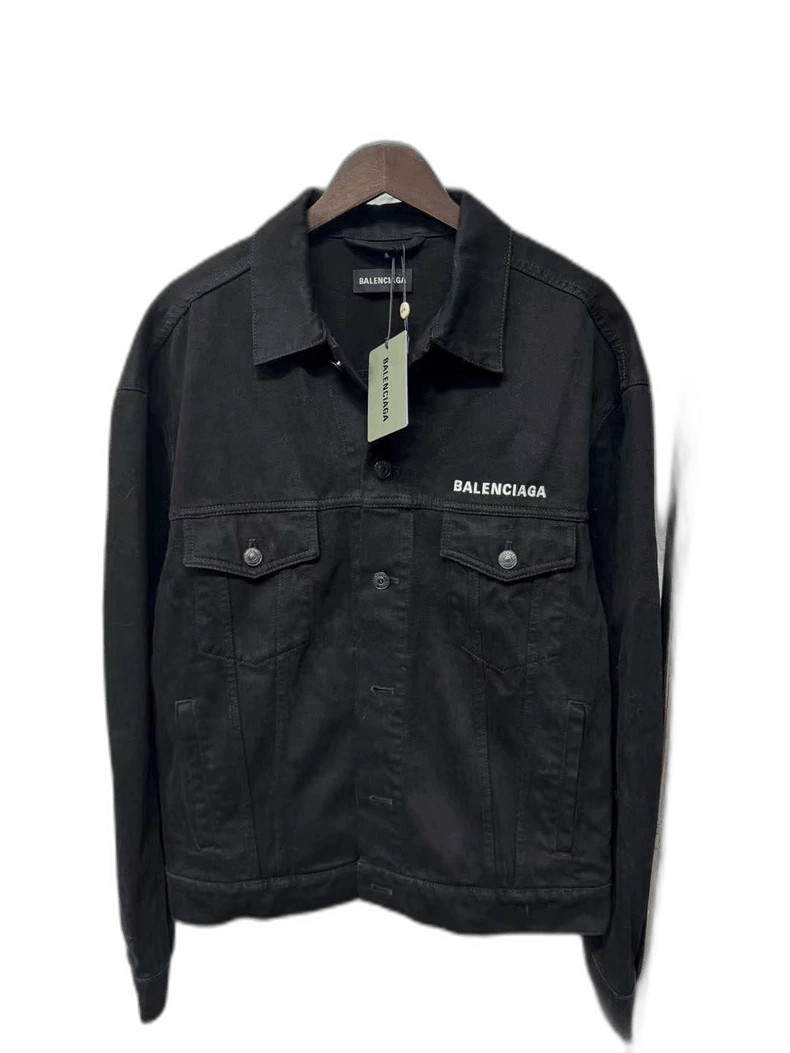Balenciaga balenciaga black denim jacket for men Size US L / EU 52-54 / 3 - 1 Thumbnail