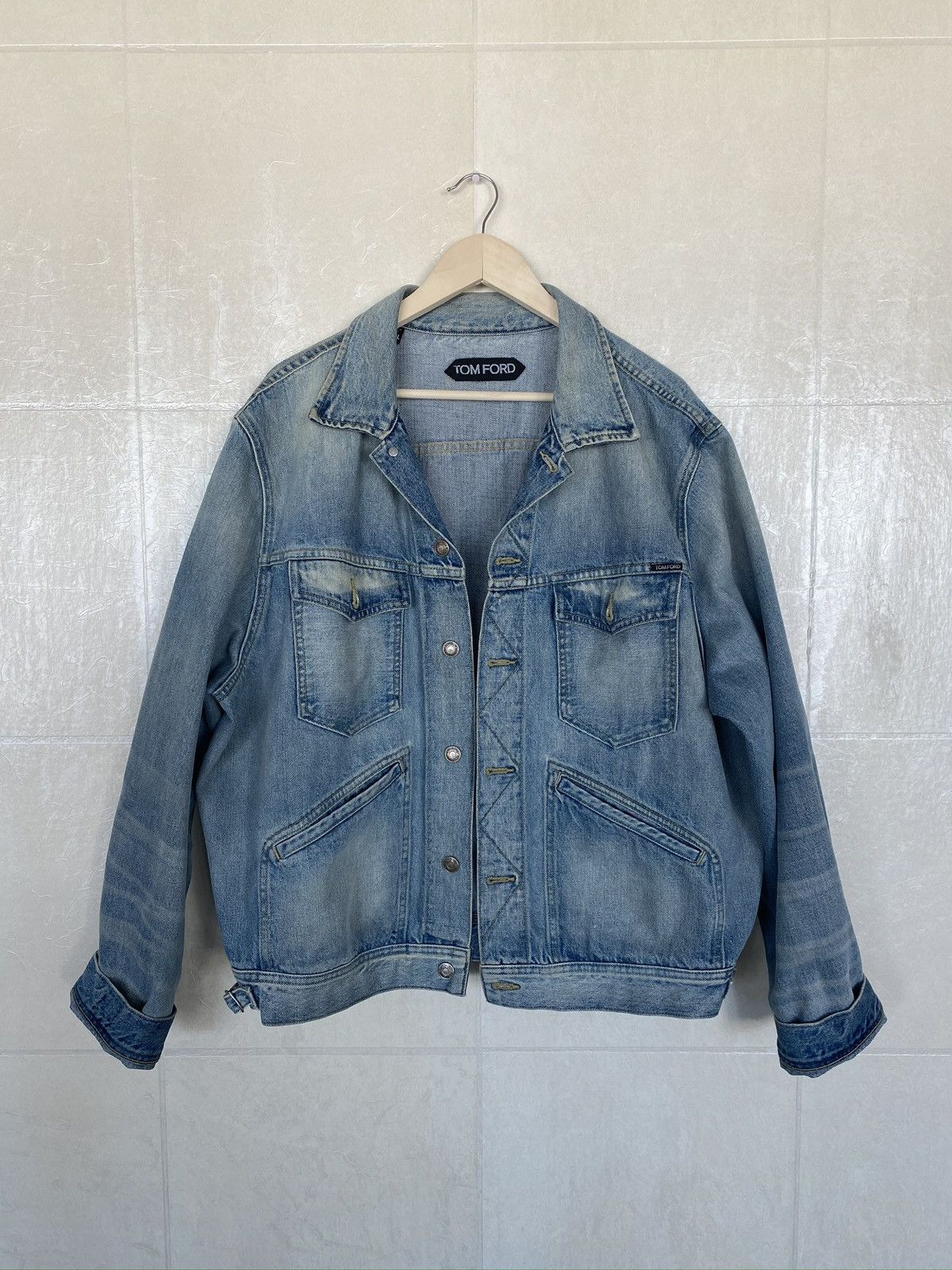 Tom Ford Tom Ford Medium Wash Denim Jacket Size US XXL / EU 58 / 5 - 1 Thumbnail