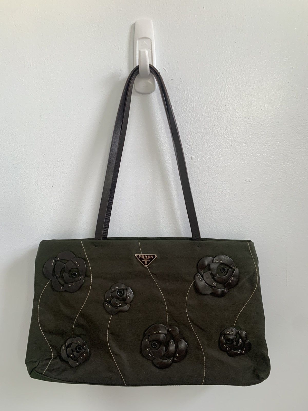 Prada × Vintage Vintage Prada 90s “Flowers” Shoulder Bag VERY RARE 