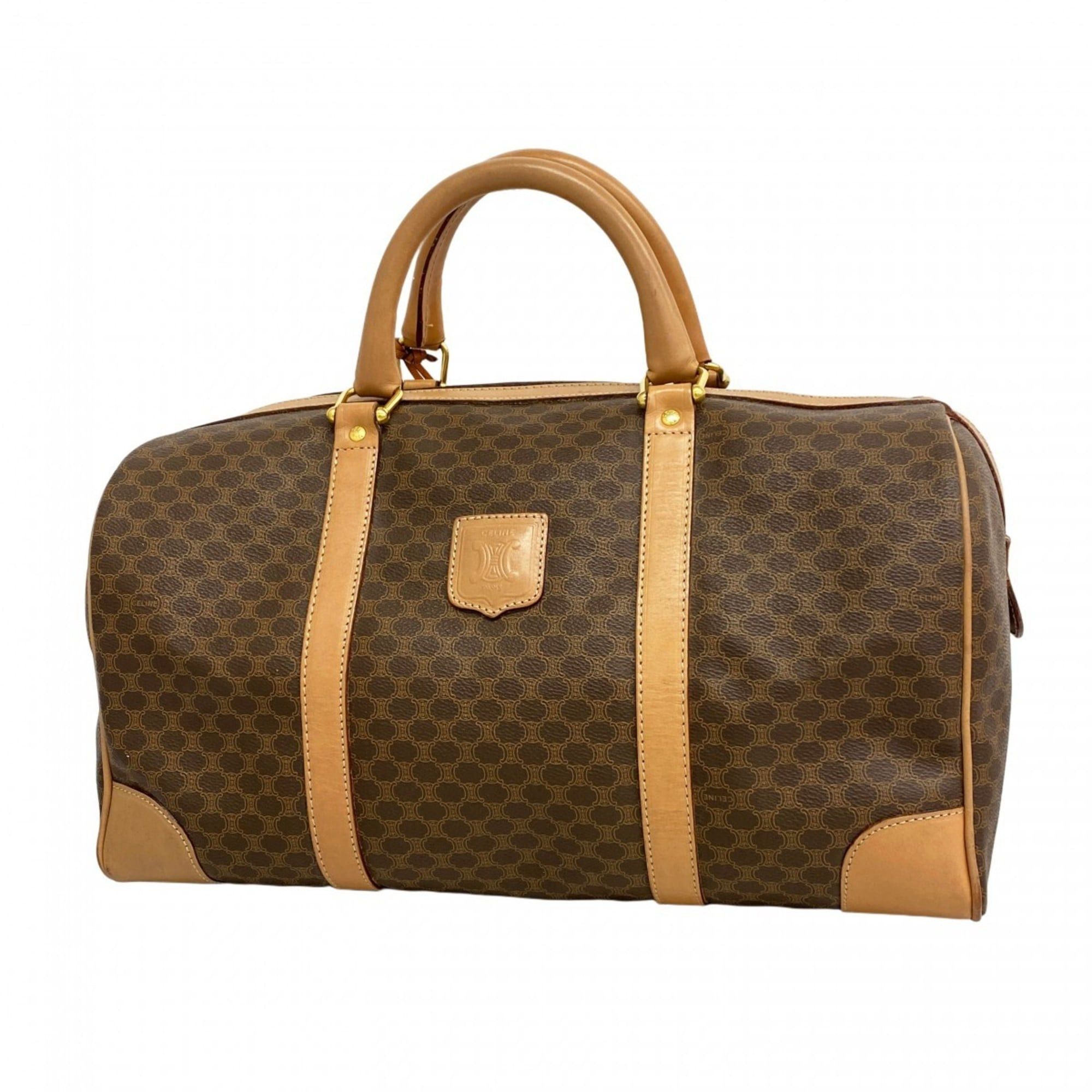 Celine Boston Bags Macadam Brown Men's and Women's