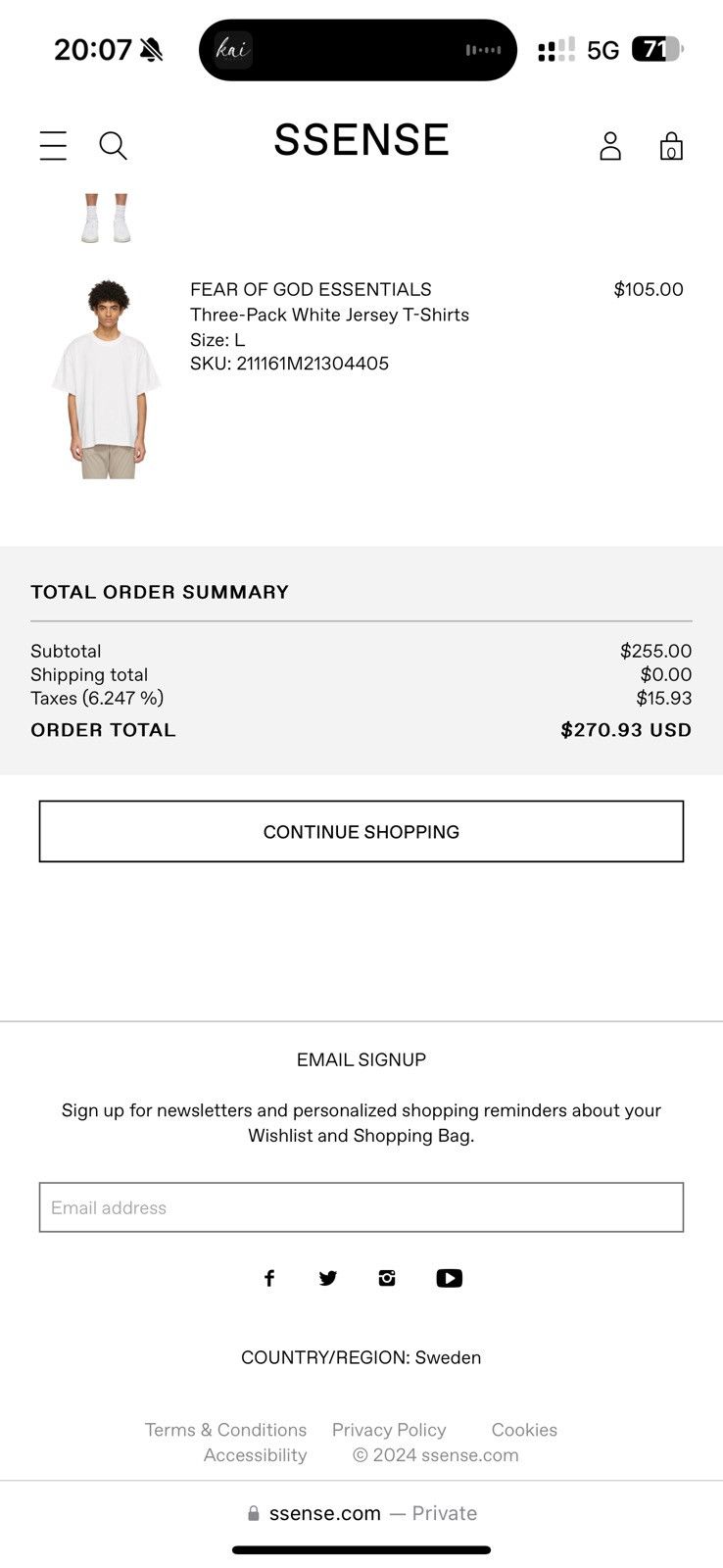 Essentials × Fear of God FOG Three-Pack White Jersey T-Shirts Size US L / EU 52-54 / 3 - 8 Thumbnail